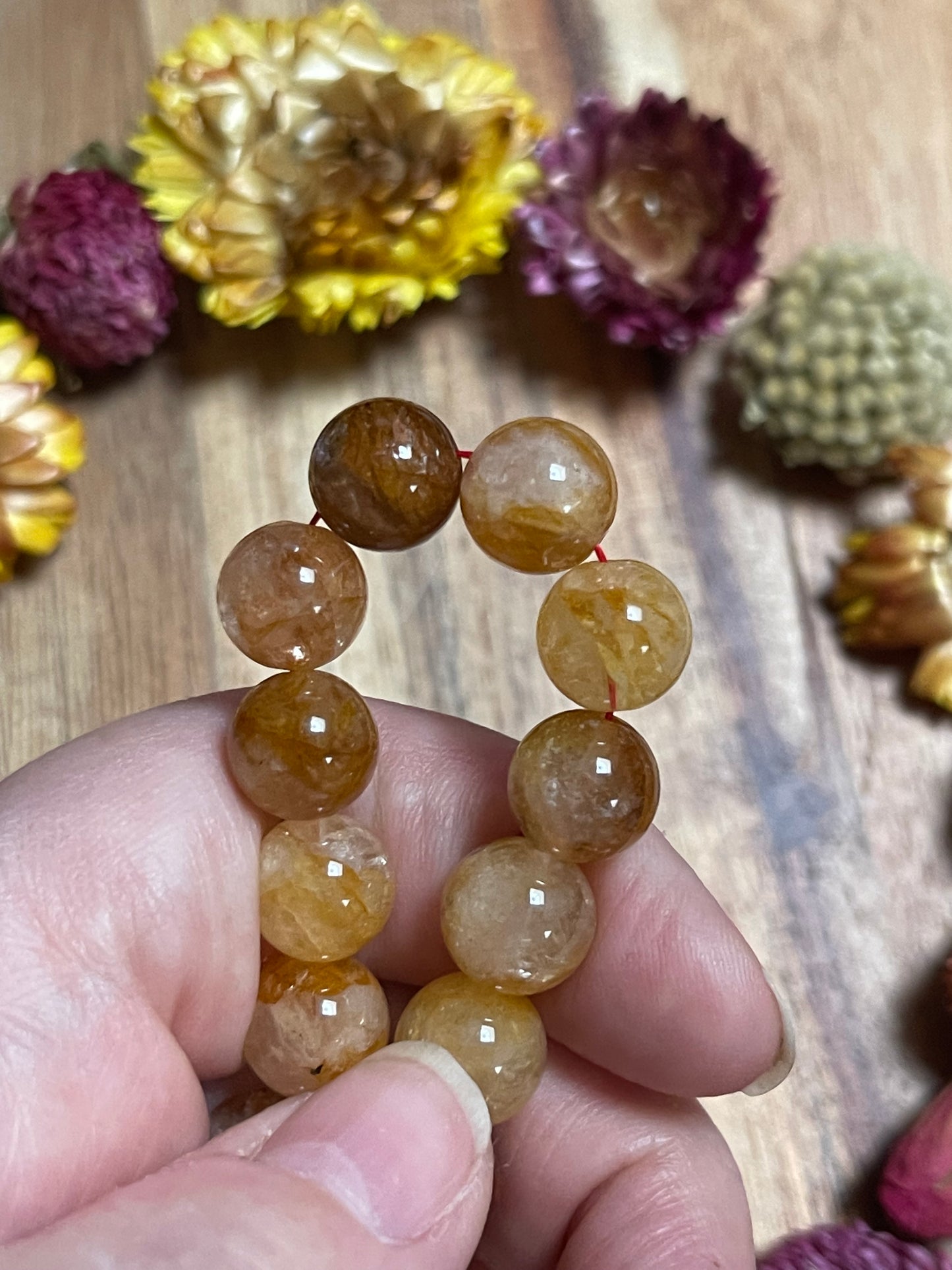 High Quality Golden Healer Bracelets | 10mm Gemstone Bracelets | Golden Healer Hematoid Bracelet