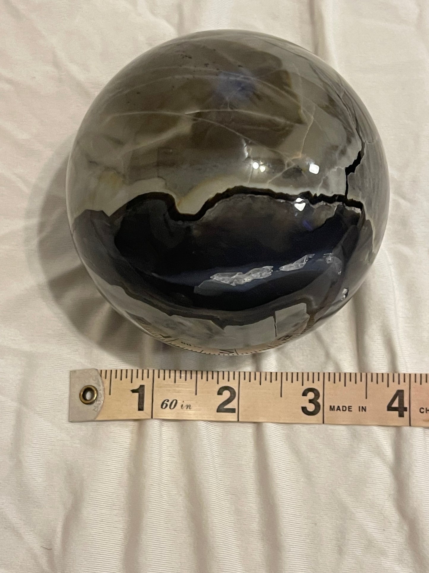 Volcano Agate Sphere UV reaction Crystal Large Volcano Agate Crystal Ball healing energy Crystal Home Decor