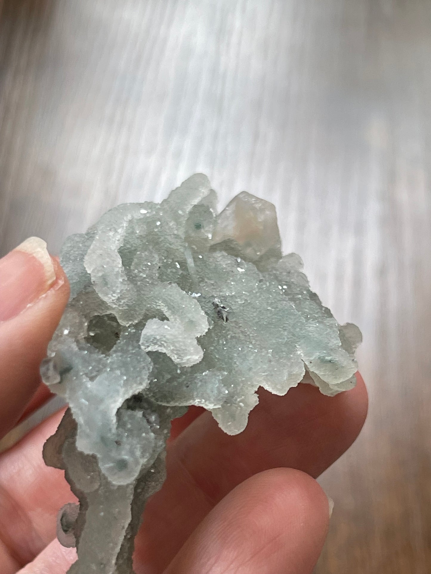 Green Chalcedony druzy crystal Chalcedony With Apophyllite Green Chalcedony Specimen rare crystal stalactite cluster