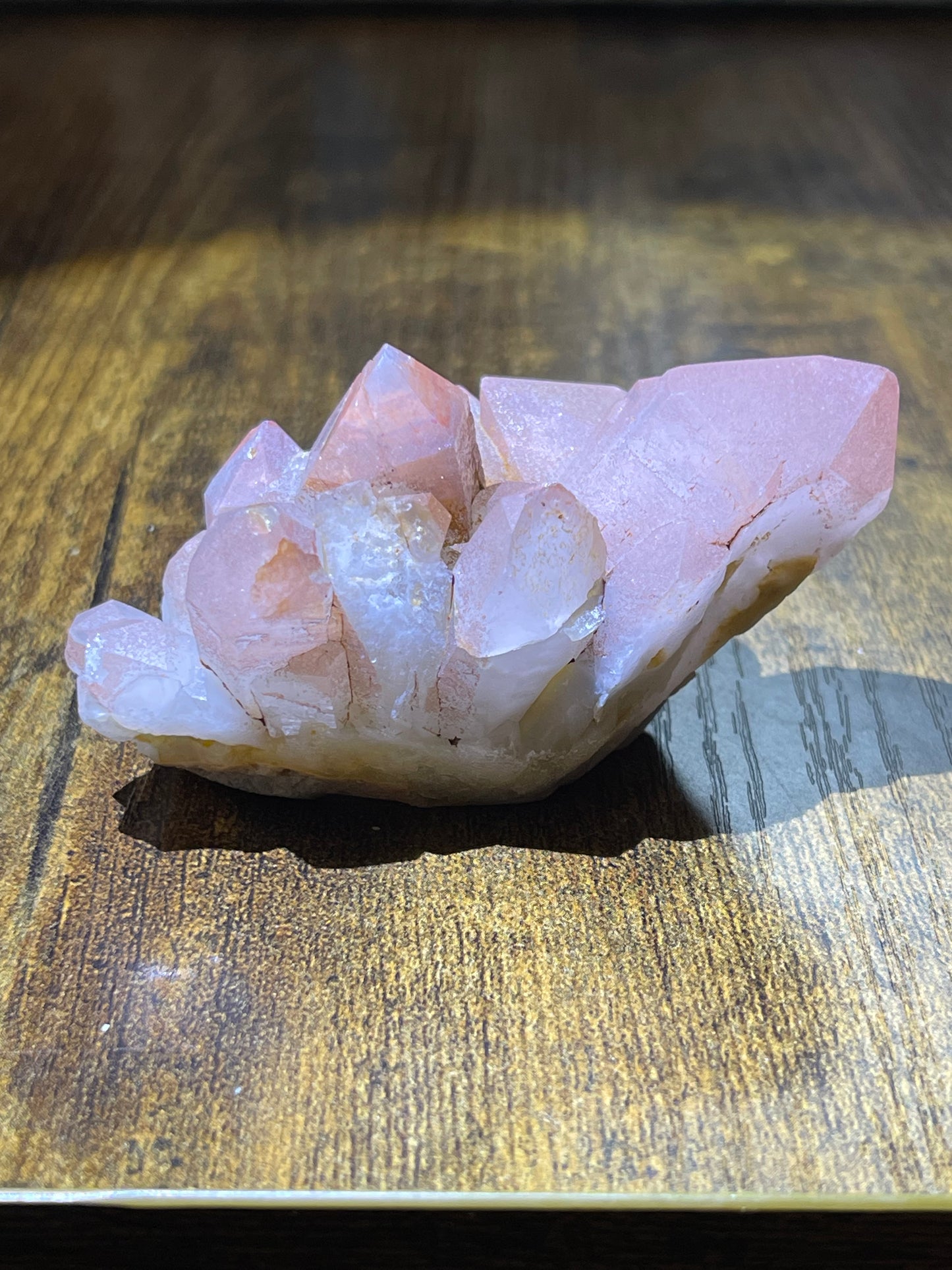 Crystal Cluster Pink Hematite Quartz Cluster Crystal Natural Elestial Quartz Hematoid Cluster Red Hematite Quartz Crystal Home Decor Gift