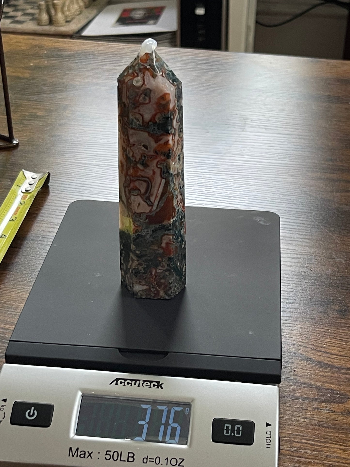 Red Moss Agate Tower | Large Moss Agate Tower | Healing Energy Crystal