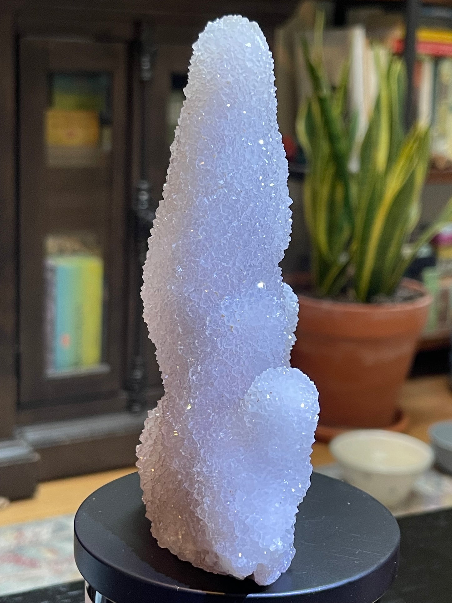 Rare Sugar Druzy Chalcedony Stalactite Specimen | Druzy Chalcedony | Natural Rainbow Chalcedony Specimen