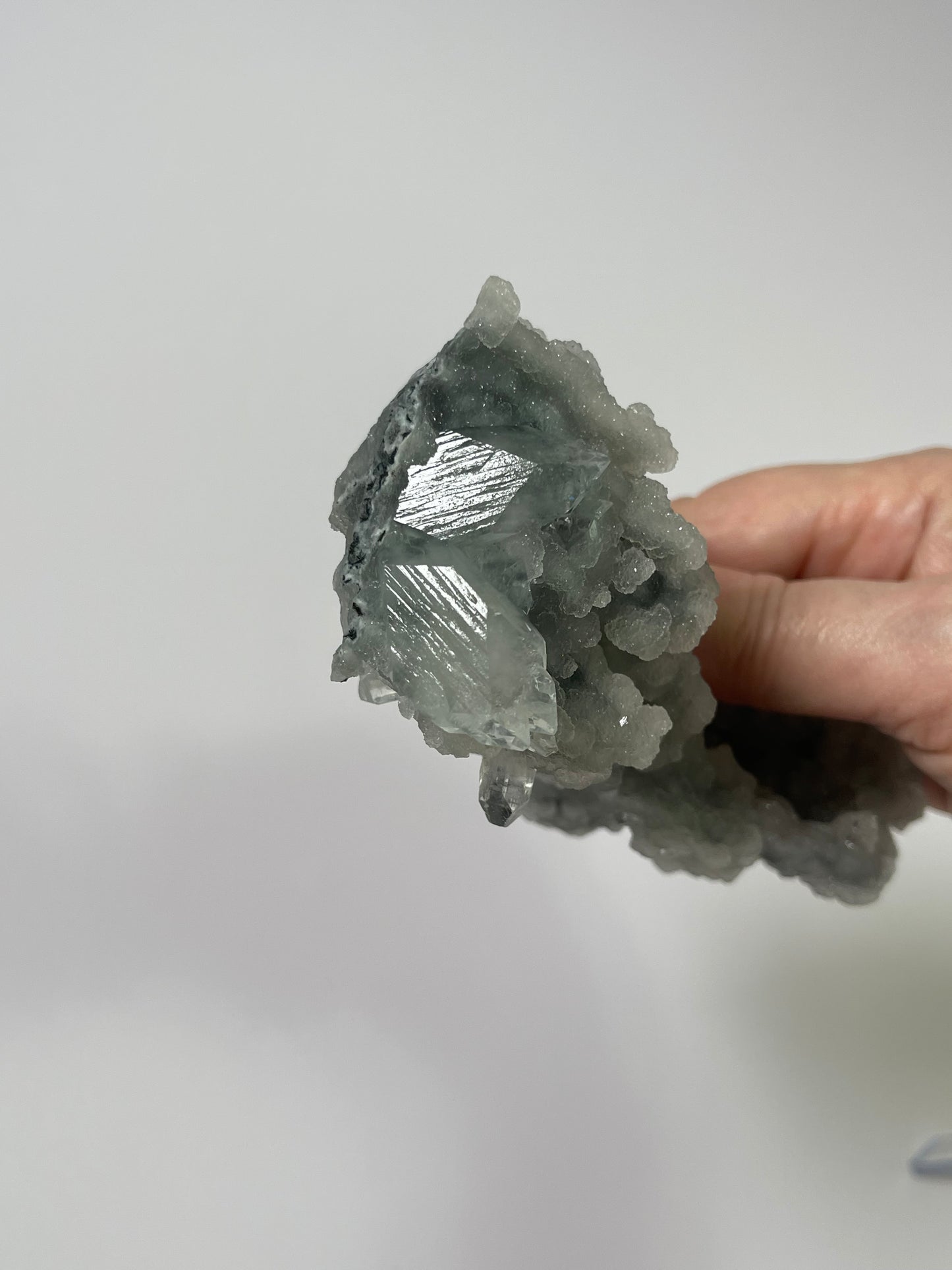 Chalcedony Stalactite Crystal with Diamond Apophyllite Druzy Crystal Cluster Raw Crystal Specimen Healing Crystal Home Decor Gift