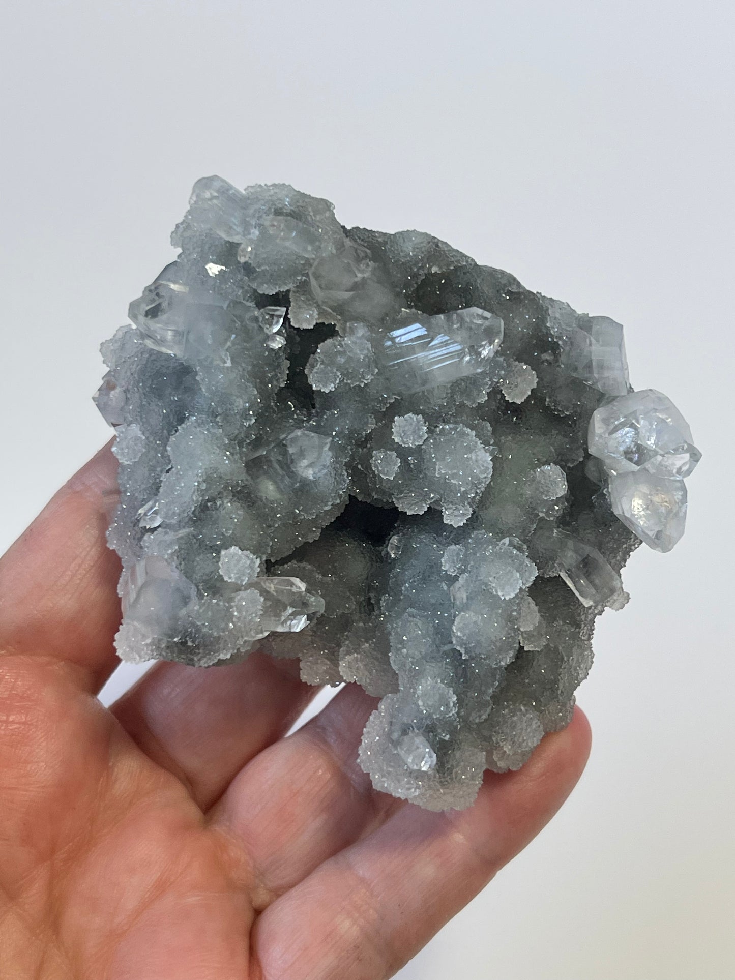 Chalcedony with Apophyllite Specimen Druzy Chalcedony Apophyllite Crystal Cluster Zeolite Specimen Druzy Crystal Rare Crystal Home Decor