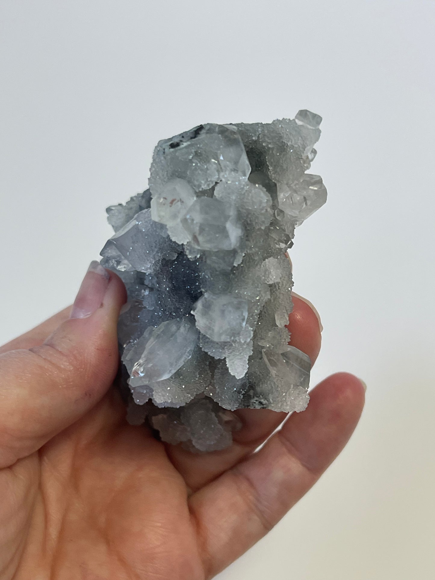 Chalcedony with Apophyllite Specimen Druzy Chalcedony Apophyllite Crystal Cluster Zeolite Specimen Druzy Crystal Rare Crystal Home Decor