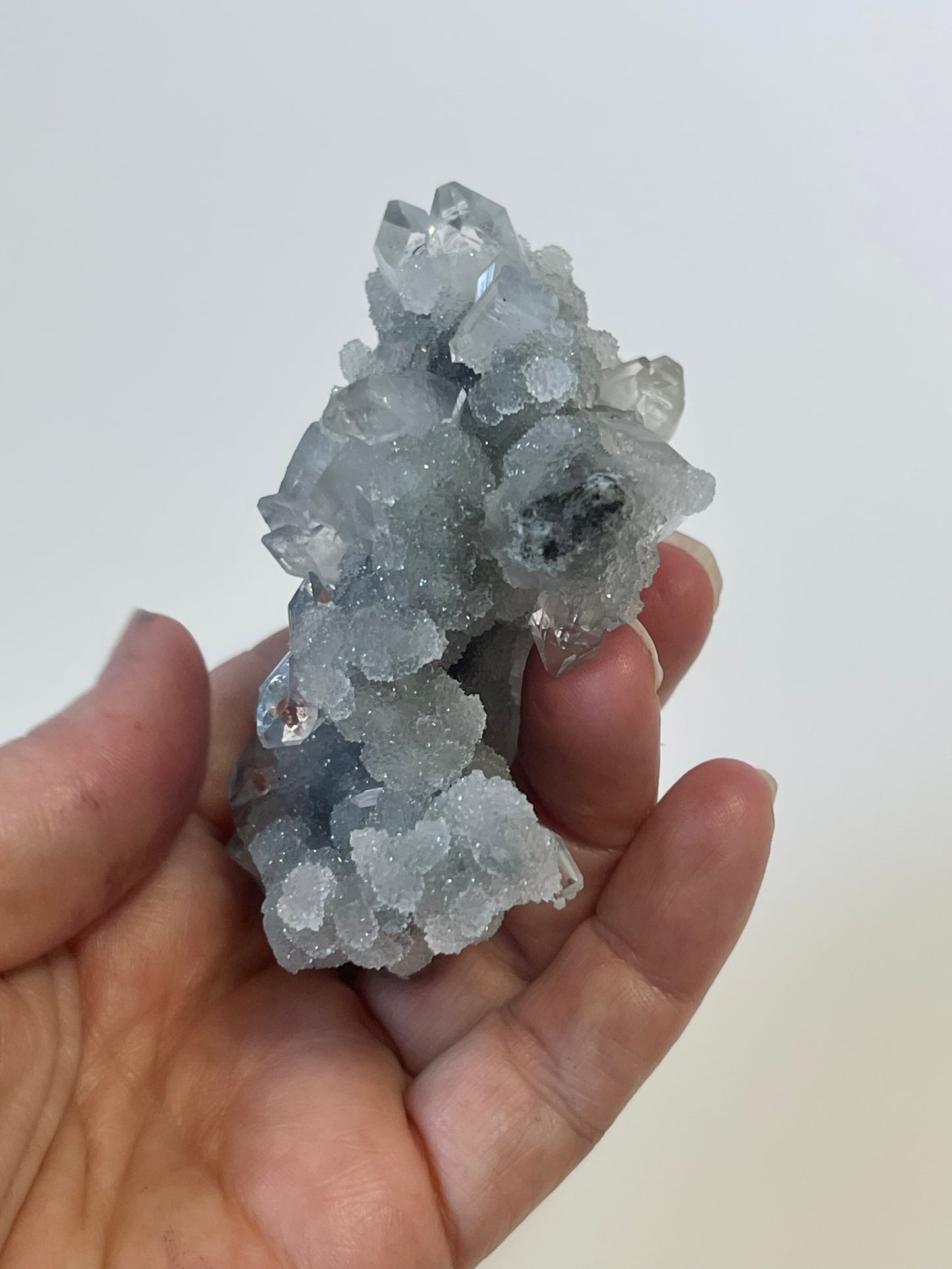 Chalcedony with Apophyllite Specimen Druzy Chalcedony Apophyllite Crystal Cluster Zeolite Specimen Druzy Crystal Rare Crystal Home Decor