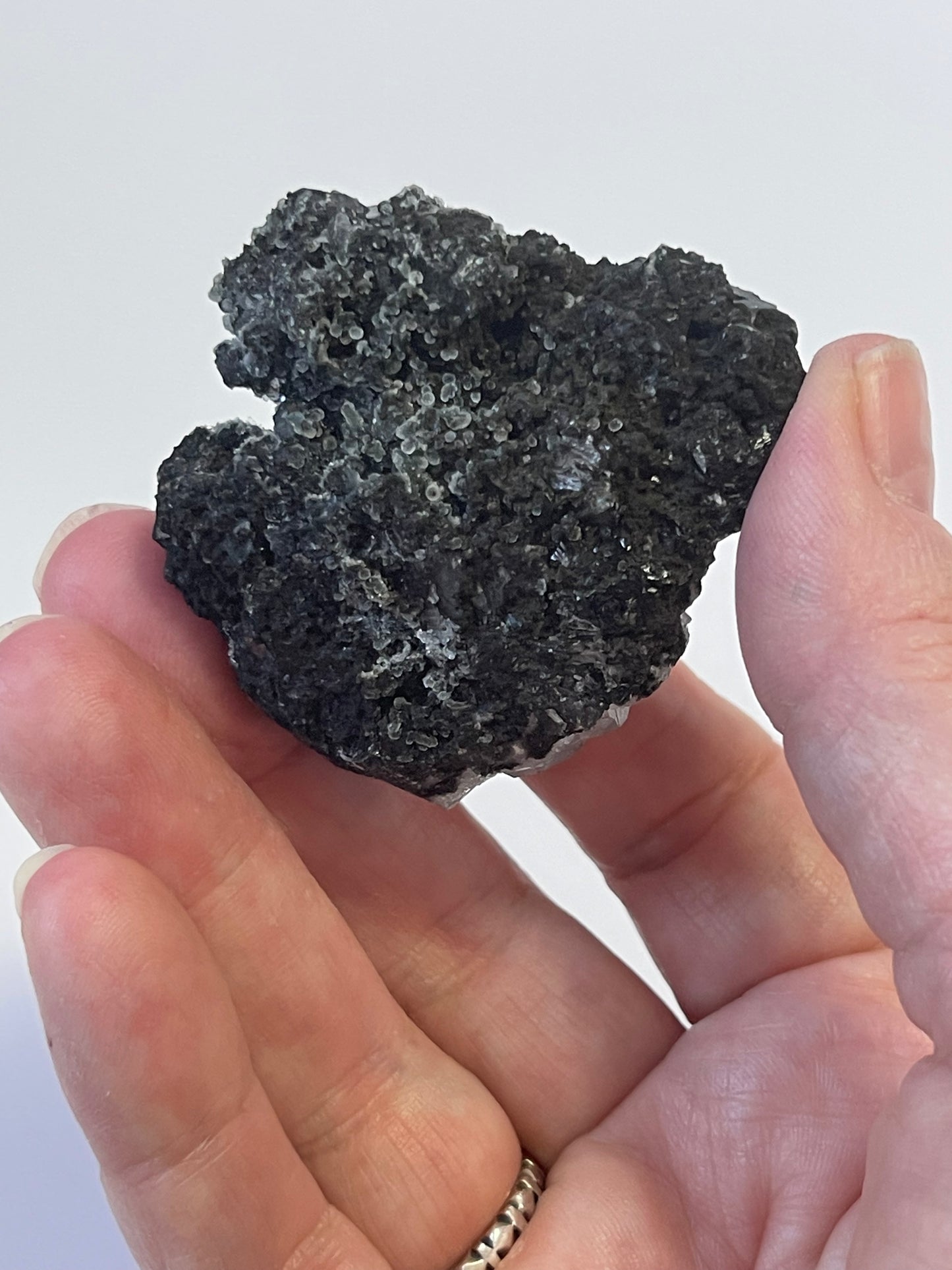 Black Chalcedony with Apophyllite Druzy Chalcedony Crystal Zeolite Specimen Druzy Apophyllite Chalcedony Crystal Home Decor Meditation
