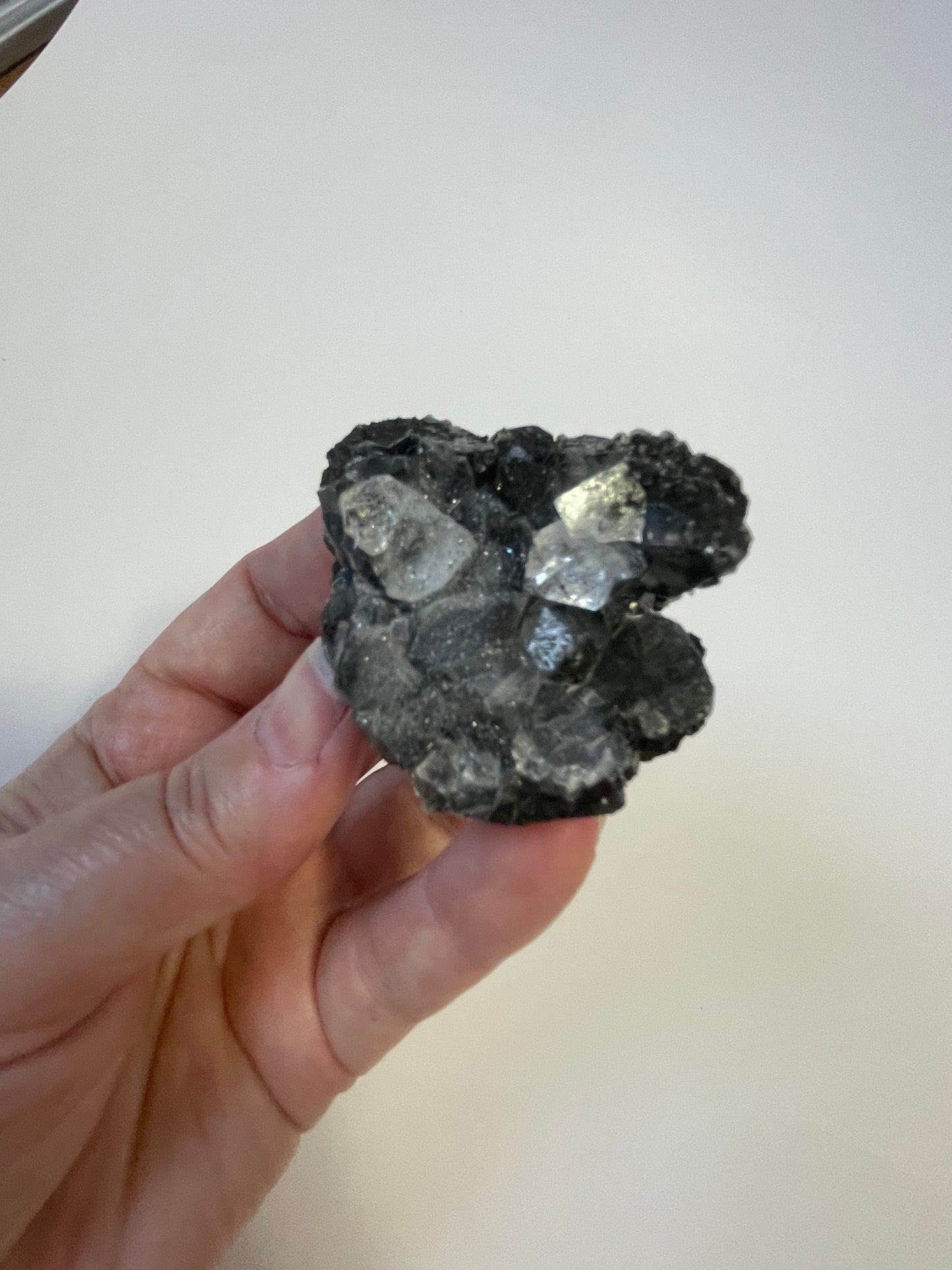Black Chalcedony with Apophyllite Druzy Chalcedony Crystal Zeolite Specimen Druzy Apophyllite Chalcedony Crystal Home Decor Meditation