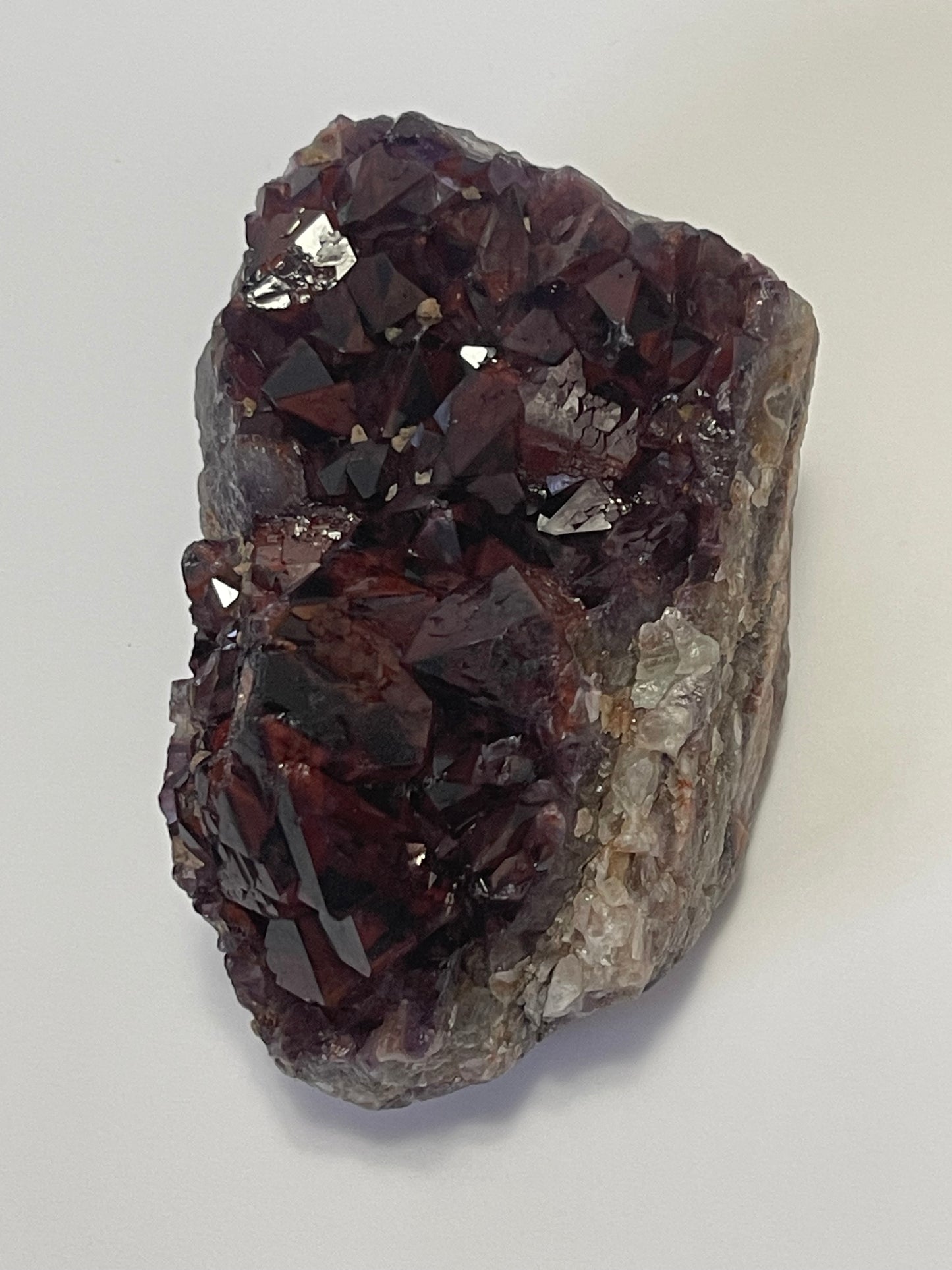 Red Amethyst Red Capped Amethyst with Hematite Alien Amethyst Cluster Elestial Amethyst with Record keepers Rare Crystal Home Decor Gift