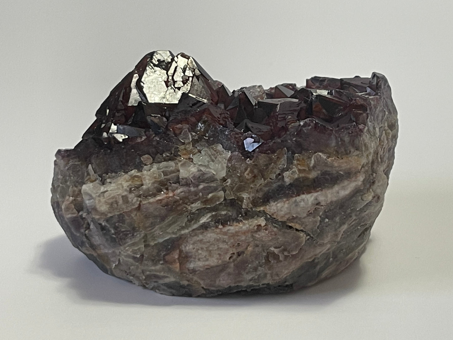 Red Amethyst Red Capped Amethyst with Hematite Alien Amethyst Cluster Elestial Amethyst with Record keepers Rare Crystal Home Decor Gift