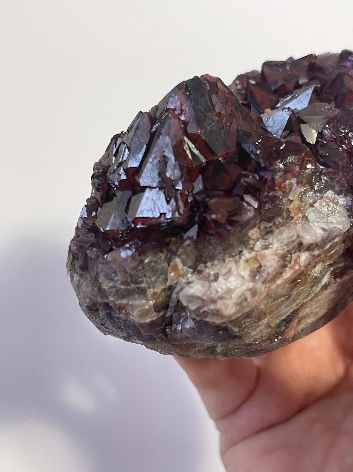 Red Amethyst Red Capped Amethyst with Hematite Alien Amethyst Cluster Elestial Amethyst with Record keepers Rare Crystal Home Decor Gift