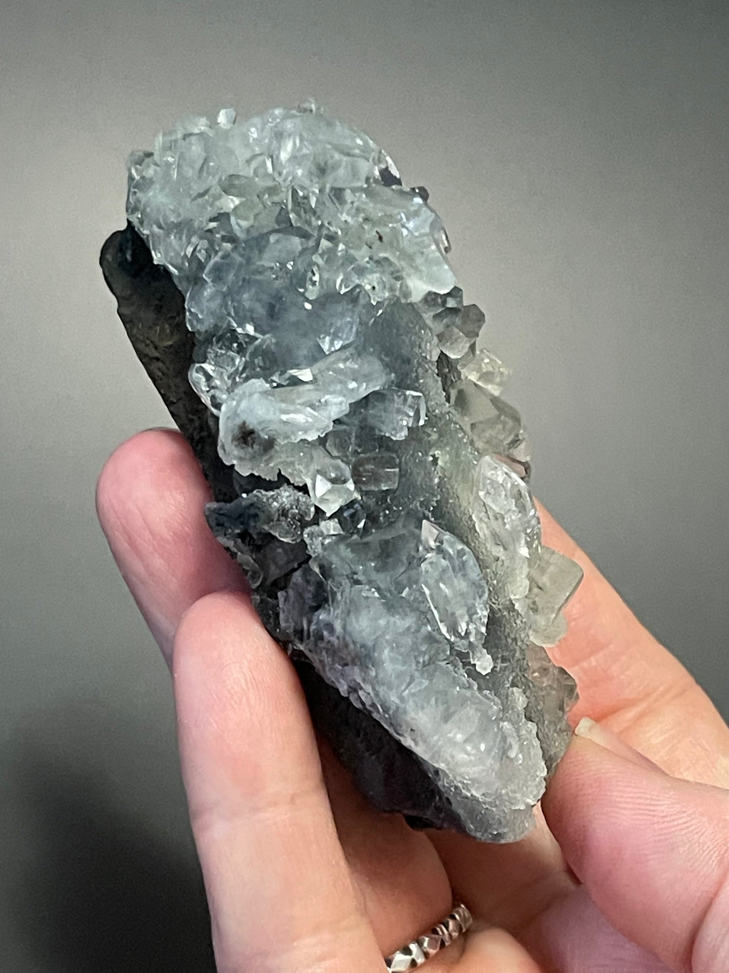 Green Chalcedony Apophyllite Specimen Druzy chalcedony crystal with Diamond Apophyllite Crystal Cluster Zeolite Crystal Home Decor Gift