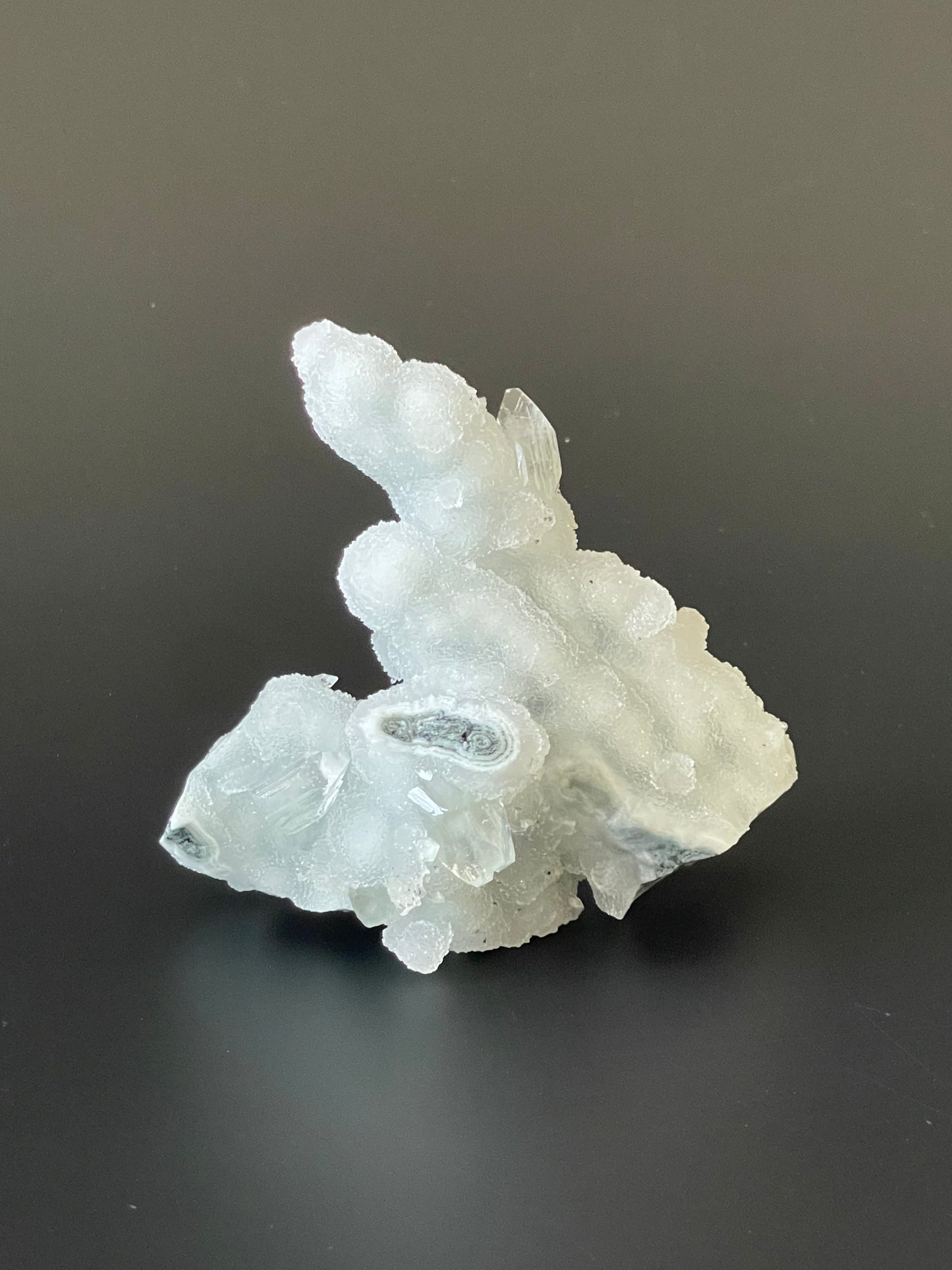 Green Chalcedony Stalactite with Diamond Apophyllite Raw Crystal Cluster Zeolite Specimen Crystal Home Decor Gift Meditation Crystal