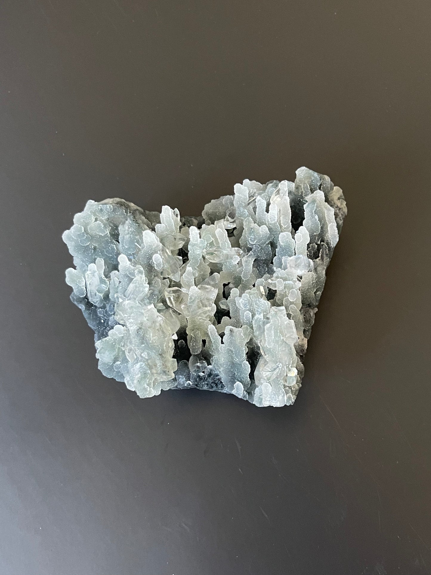 Green Chalcedony Apophyllite Specimen Druzy chalcedony crystal with Diamond Apophyllite Crystal Stalactite Cluster Crystal Home Decor Gift