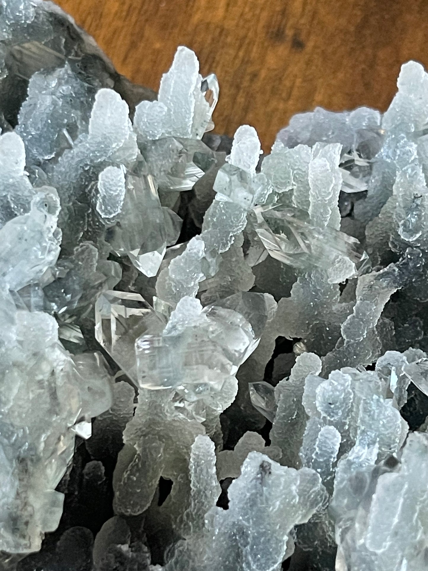 Green Chalcedony Apophyllite Specimen Druzy chalcedony crystal with Diamond Apophyllite Crystal Stalactite Cluster Crystal Home Decor Gift