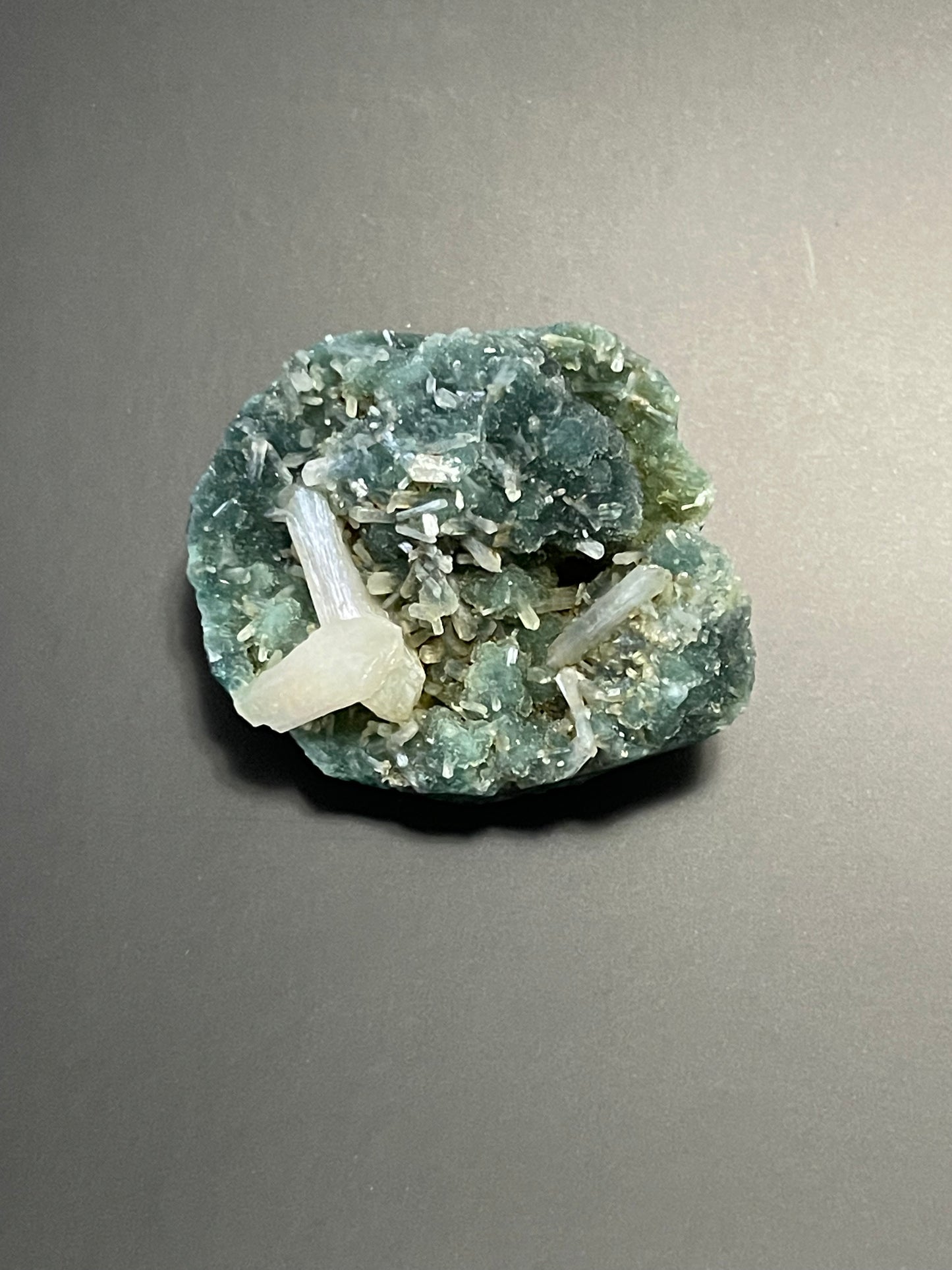 Green Druzy Chalcedony With Apophyllite and Heulandite Raw Crystal home decor gift for her gift for him Meditation Crystal Zeolite Specimen