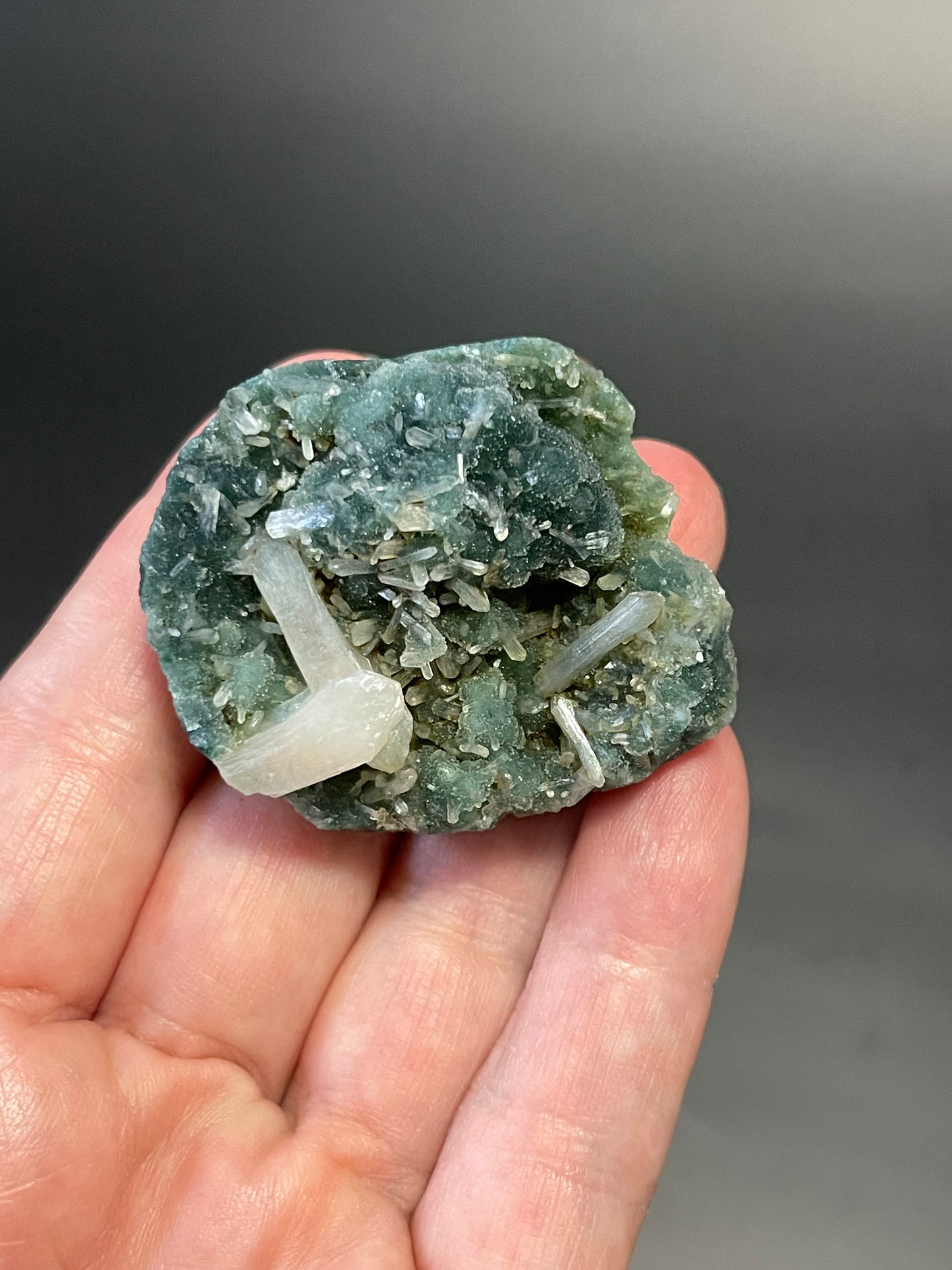 Green Druzy Chalcedony With Apophyllite and Heulandite Raw Crystal home decor gift for her gift for him Meditation Crystal Zeolite Specimen