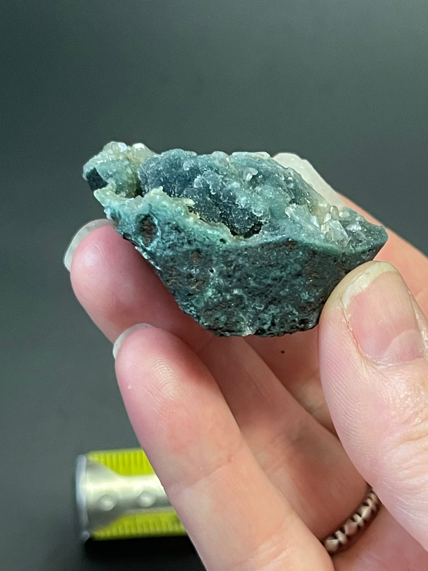 Green Druzy Chalcedony With Apophyllite and Heulandite Raw Crystal home decor gift for her gift for him Meditation Crystal Zeolite Specimen