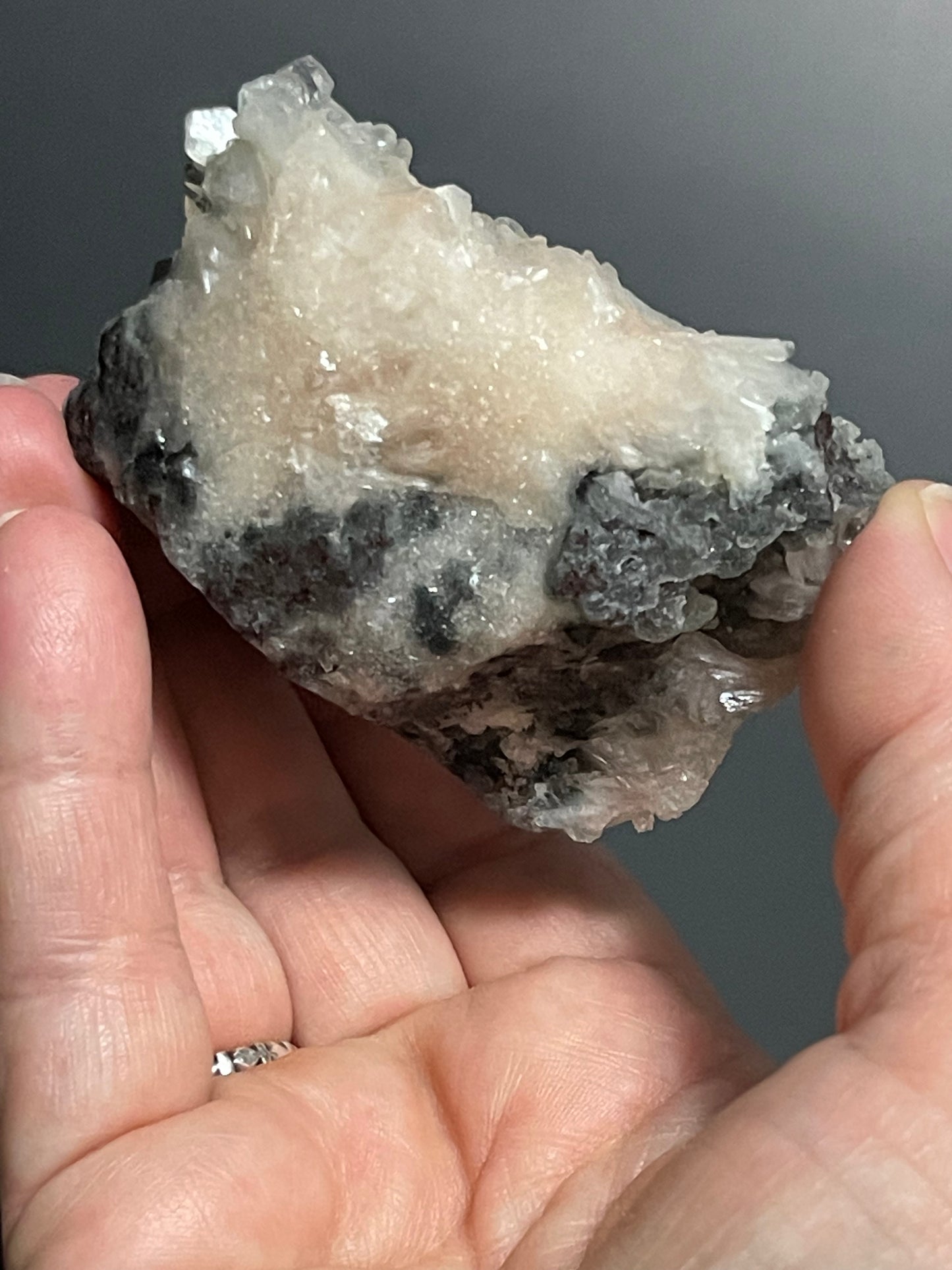 Black Chalcedony with Diamond Apophyllite Stilbite and Heulandite Druzy Crystal Cluster Zeolite Specimen Rare Crystal Home Decor Gift