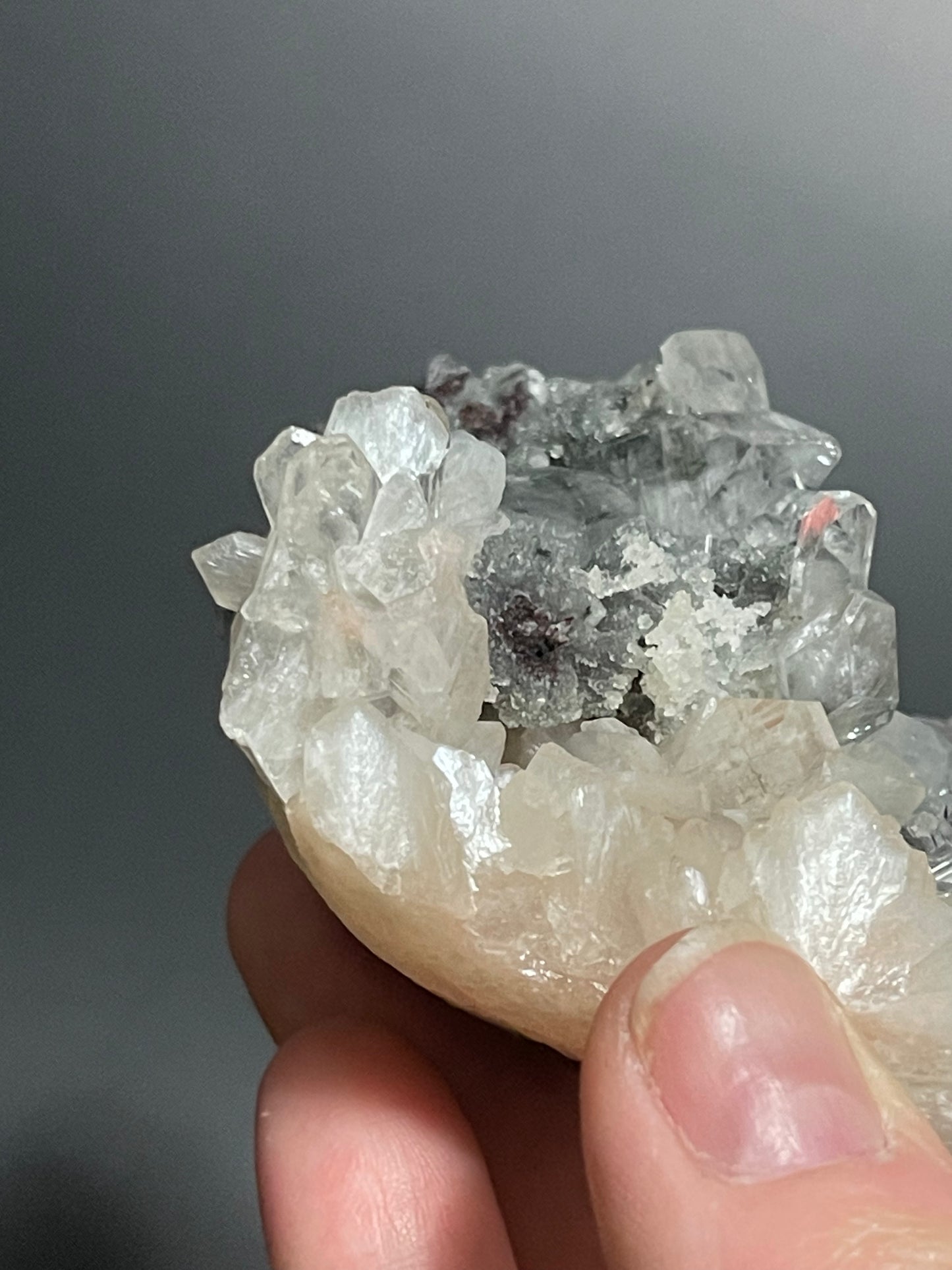 Black Chalcedony with Diamond Apophyllite Stilbite and Heulandite Druzy Crystal Cluster Zeolite Specimen Rare Crystal Home Decor Gift