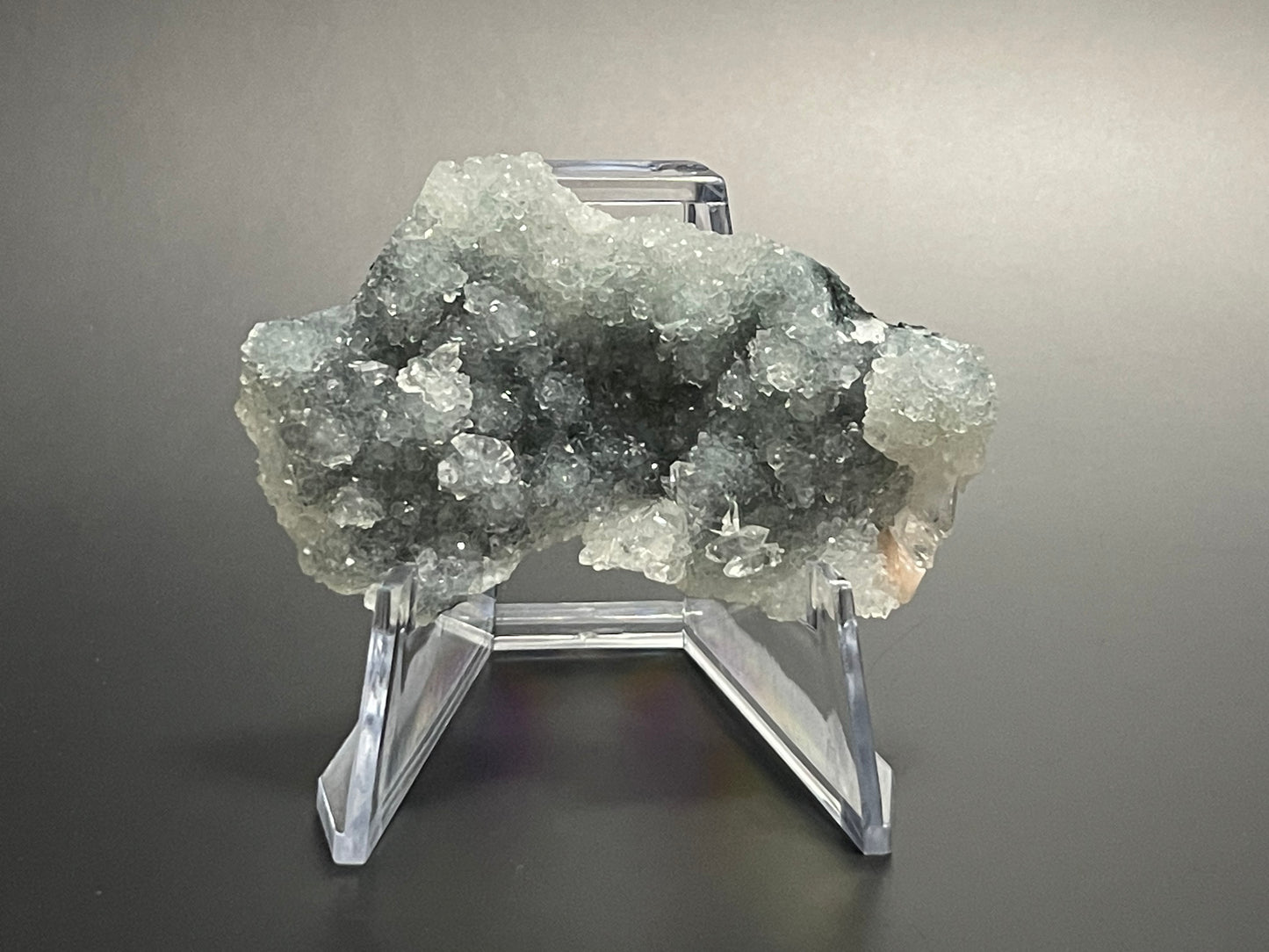 Blue Chalcedony with Diamond Apophyllites and Stilbite Druzy Crystal Specimen Rare Crystal Cluster Raw Crystal Home Decor Gift for her