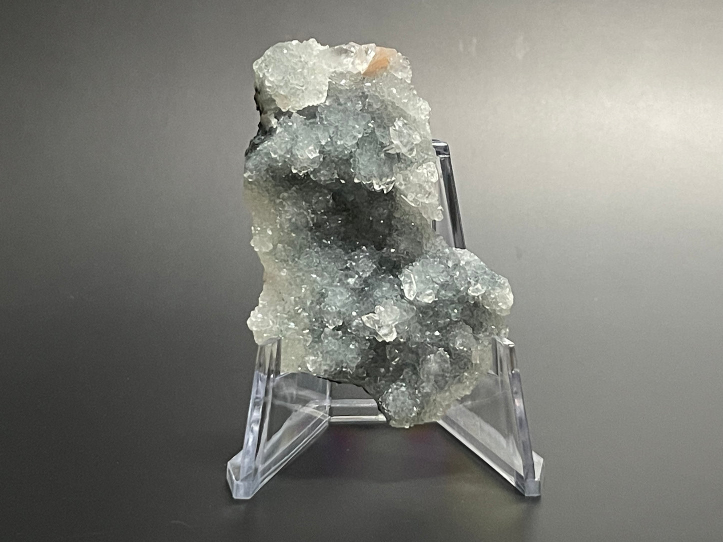Blue Chalcedony with Diamond Apophyllites and Stilbite Druzy Crystal Specimen Rare Crystal Cluster Raw Crystal Home Decor Gift for her