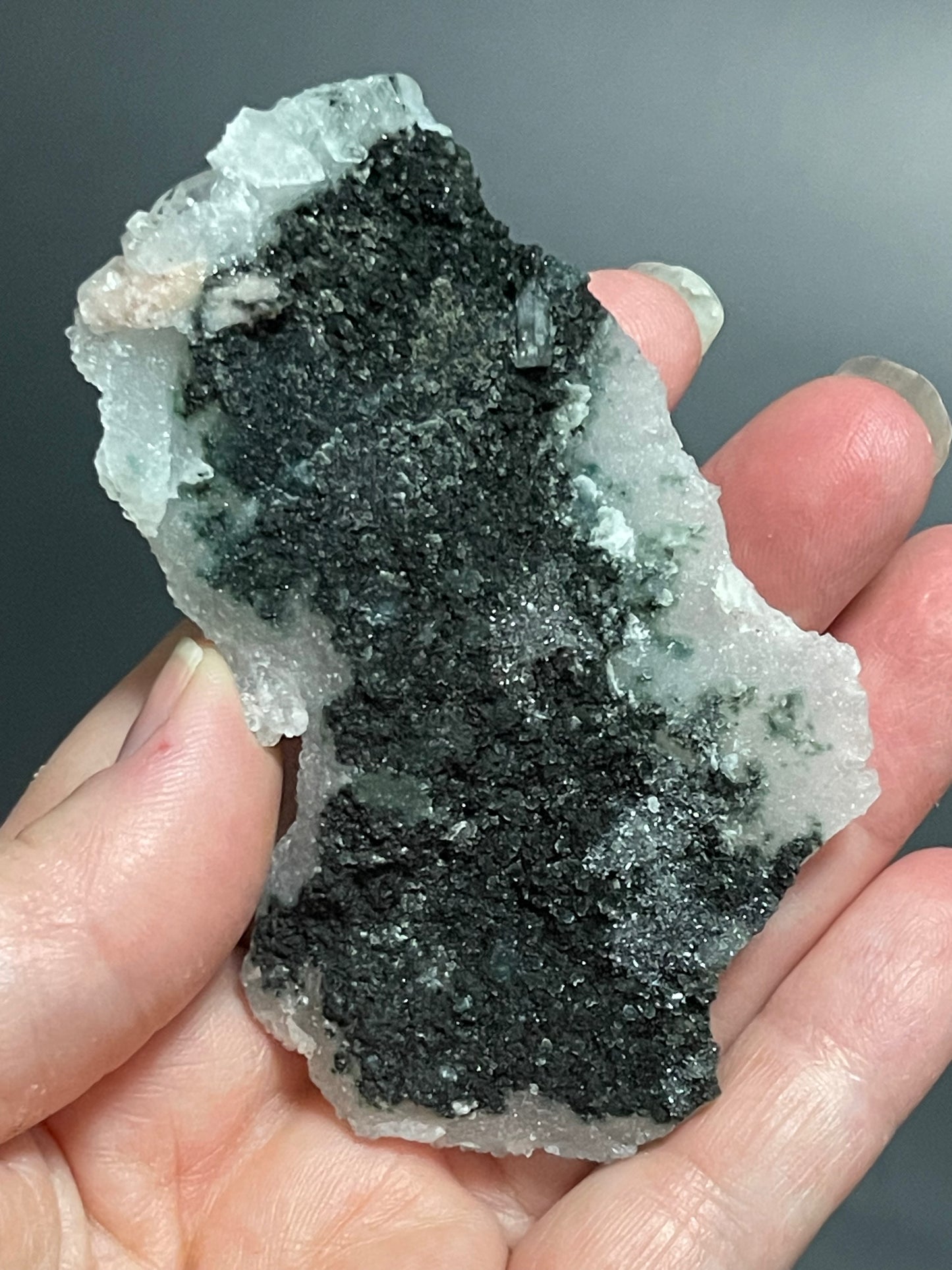 Blue Chalcedony with Diamond Apophyllites and Stilbite Druzy Crystal Specimen Rare Crystal Cluster Raw Crystal Home Decor Gift for her