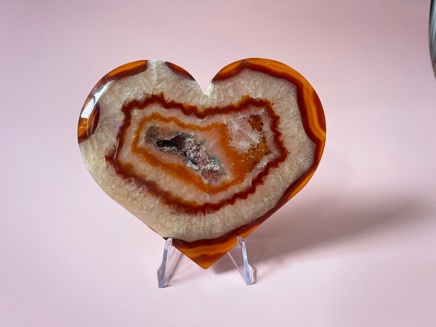Carnelian Heart XL Druzy Carnelian Crystal Heart Carving Crystal Home Decor Gift for lovers Gift for Her Gift for Nature Lover