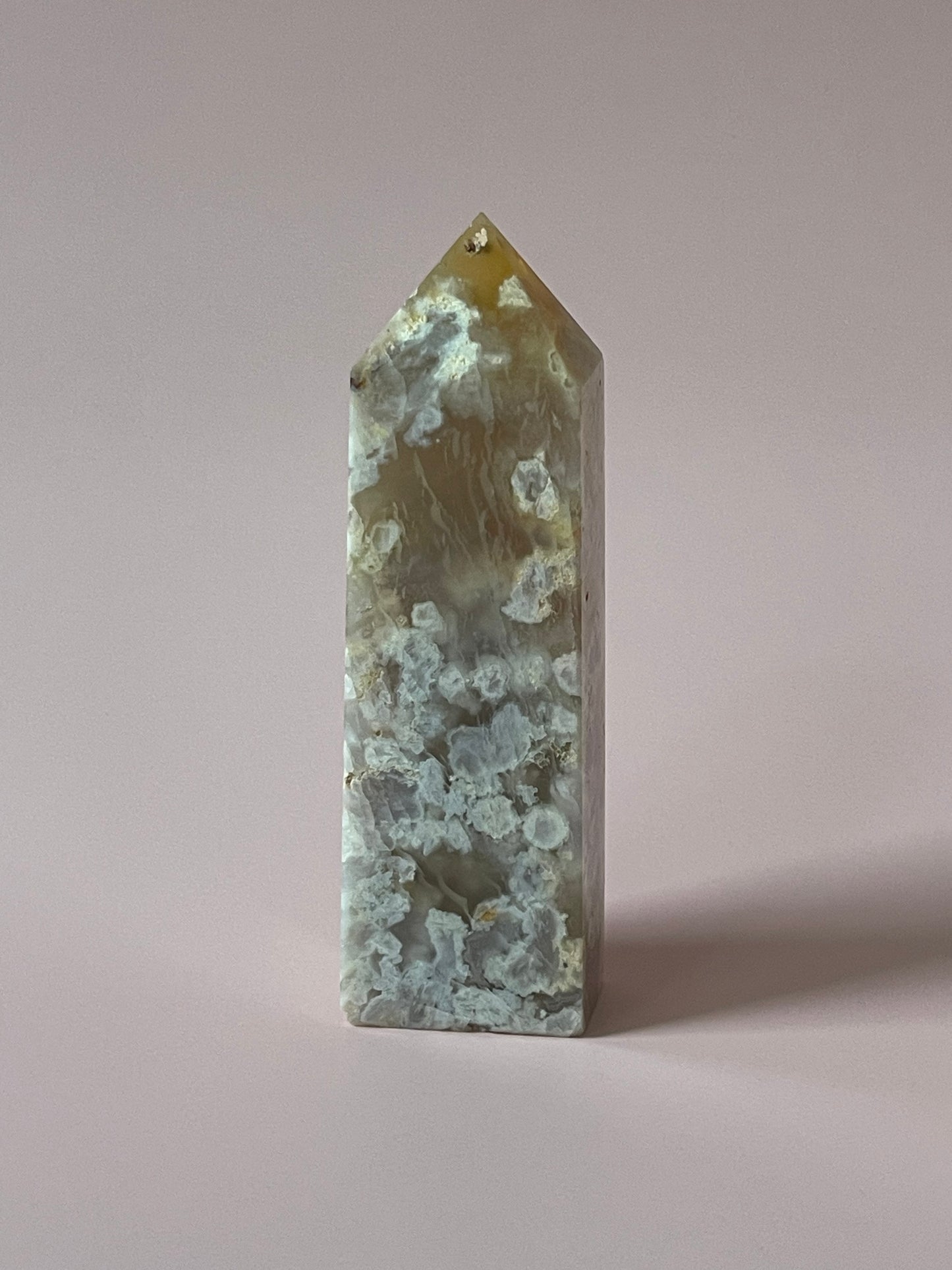 Flower Agate Tower Flower Agate Obelisk Crystal Tower Crystal Obelisk Crystal Home Decor Gift for Her Wedding Gift Meditation Love Stone