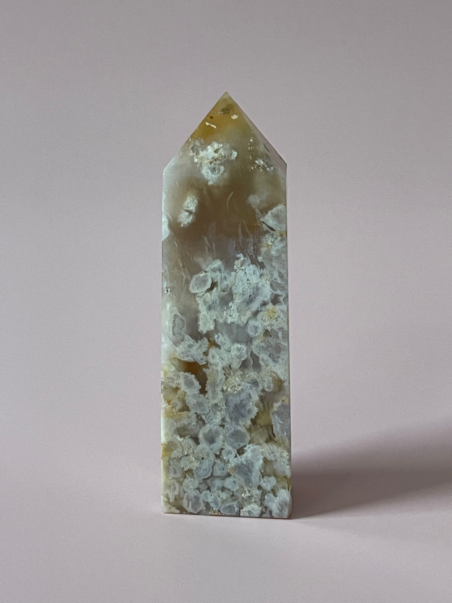 Flower Agate Tower Flower Agate Obelisk Crystal Tower Crystal Obelisk Crystal Home Decor Gift for Her Wedding Gift Meditation Love Stone