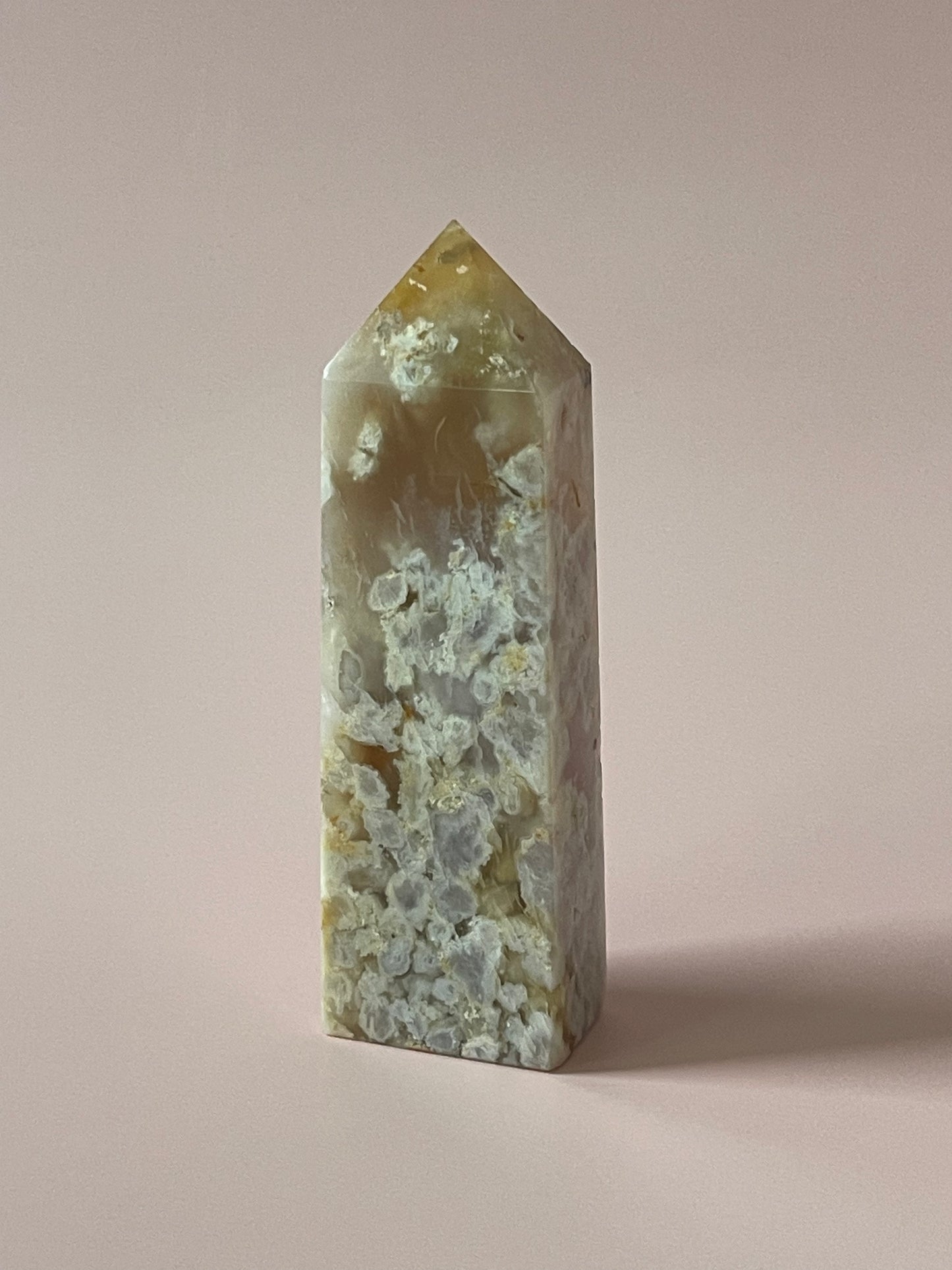 Flower Agate Tower Flower Agate Obelisk Crystal Tower Crystal Obelisk Crystal Home Decor Gift for Her Wedding Gift Meditation Love Stone