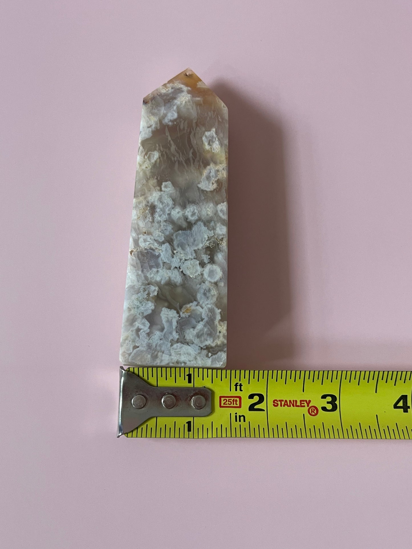 Flower Agate Tower Flower Agate Obelisk Crystal Tower Crystal Obelisk Crystal Home Decor Gift for Her Wedding Gift Meditation Love Stone