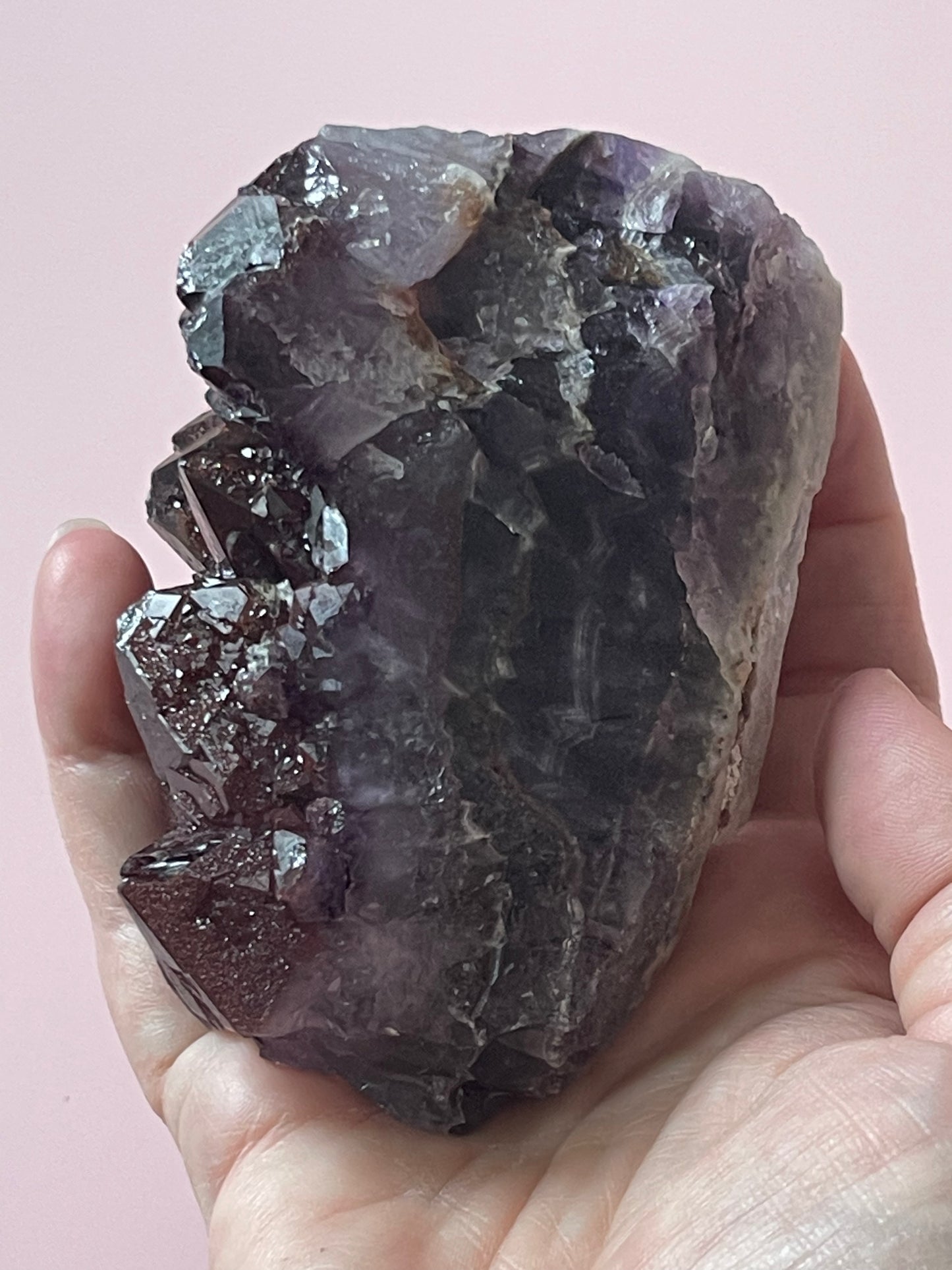 Red Amethyst Red Capped Amethyst with Hematite Alien Amethyst Cluster Elestial Amethyst with Record keepers Rare Crystal Home Decor Gift