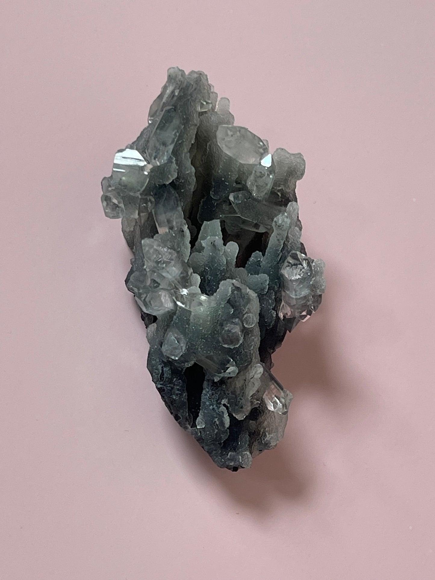 Green Chalcedony Apophyllite Specimen Druzy chalcedony crystal with Diamond Apophyllite Crystal Cluster Zeolite Crystal Home Decor Gift