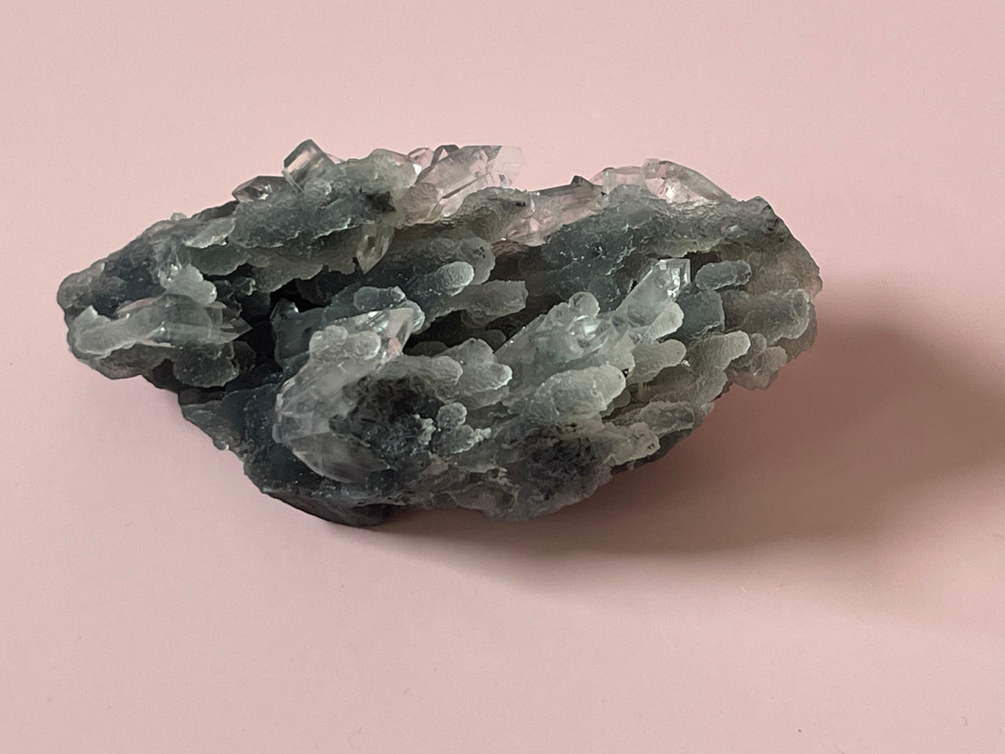 Green Chalcedony Apophyllite Specimen Druzy chalcedony crystal with Diamond Apophyllite Crystal Cluster Zeolite Crystal Home Decor Gift