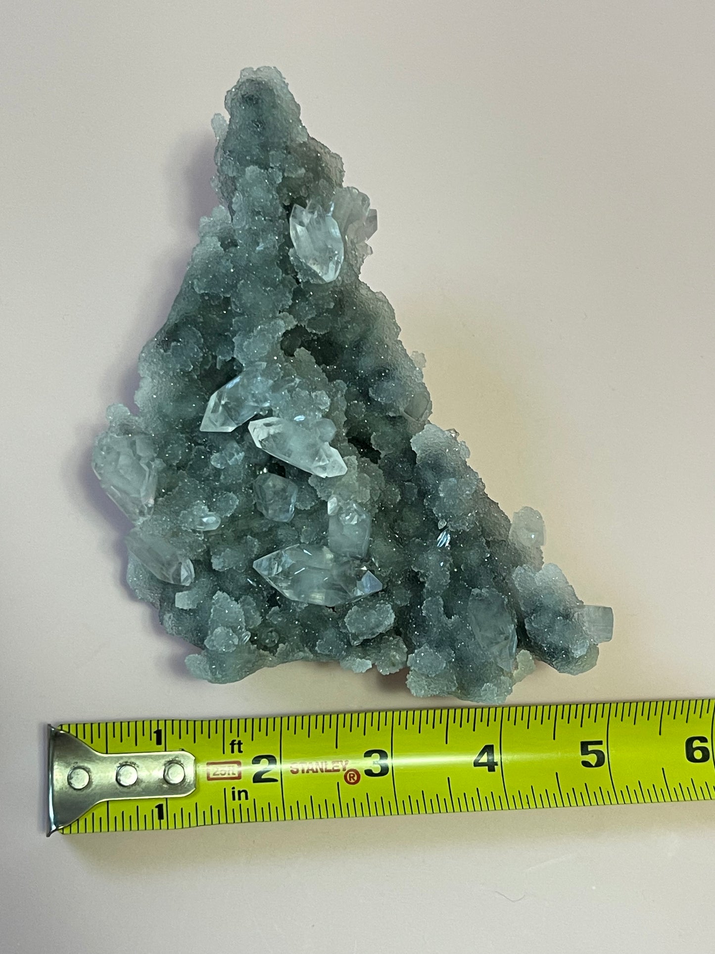 Green chalcedony crystal with Diamond apophyllite druzy crystal stalactite crystal zeolite specimen crystal home decor gift for home