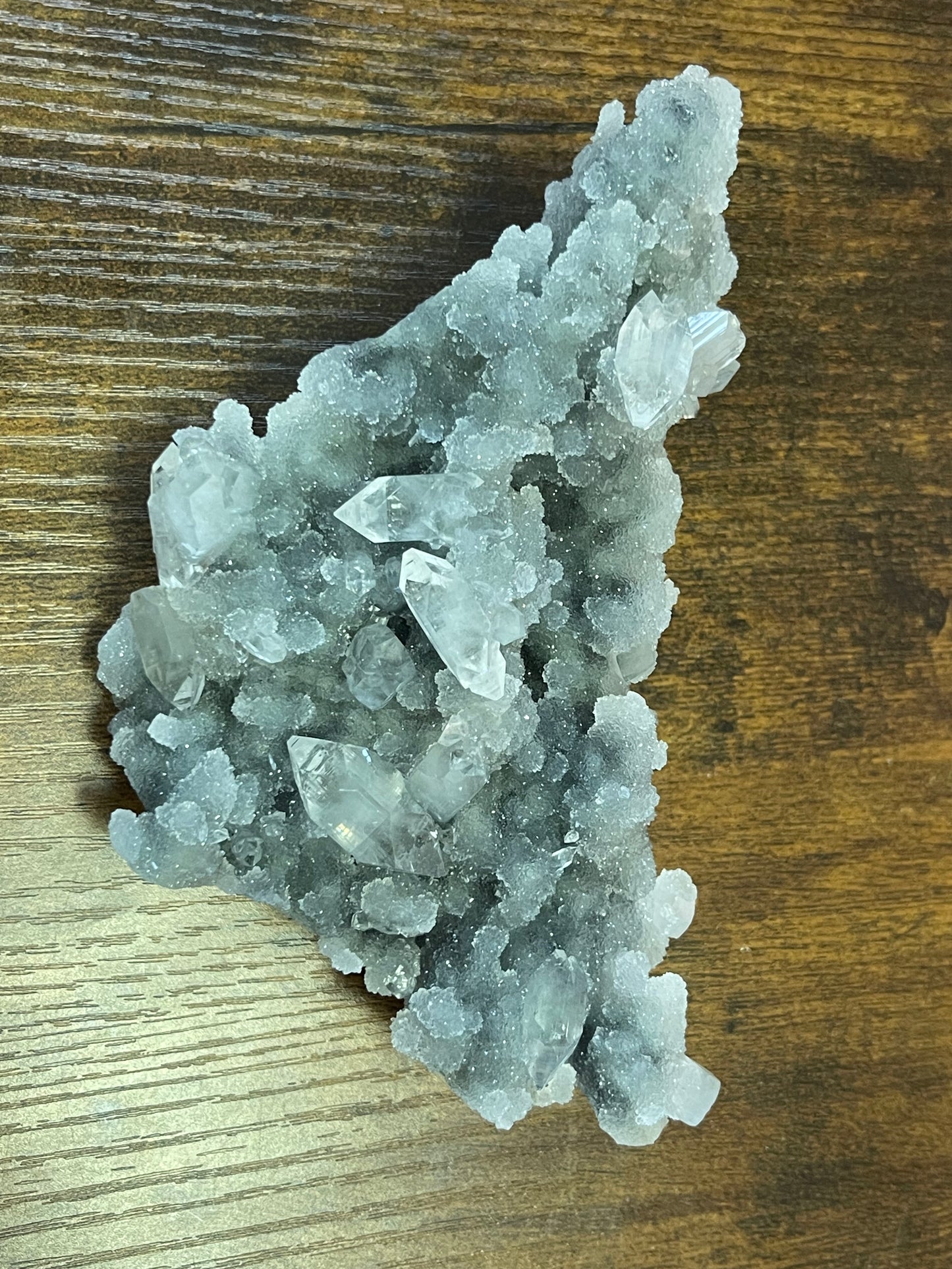 Green chalcedony crystal with Diamond apophyllite druzy crystal stalactite crystal zeolite specimen crystal home decor gift for home