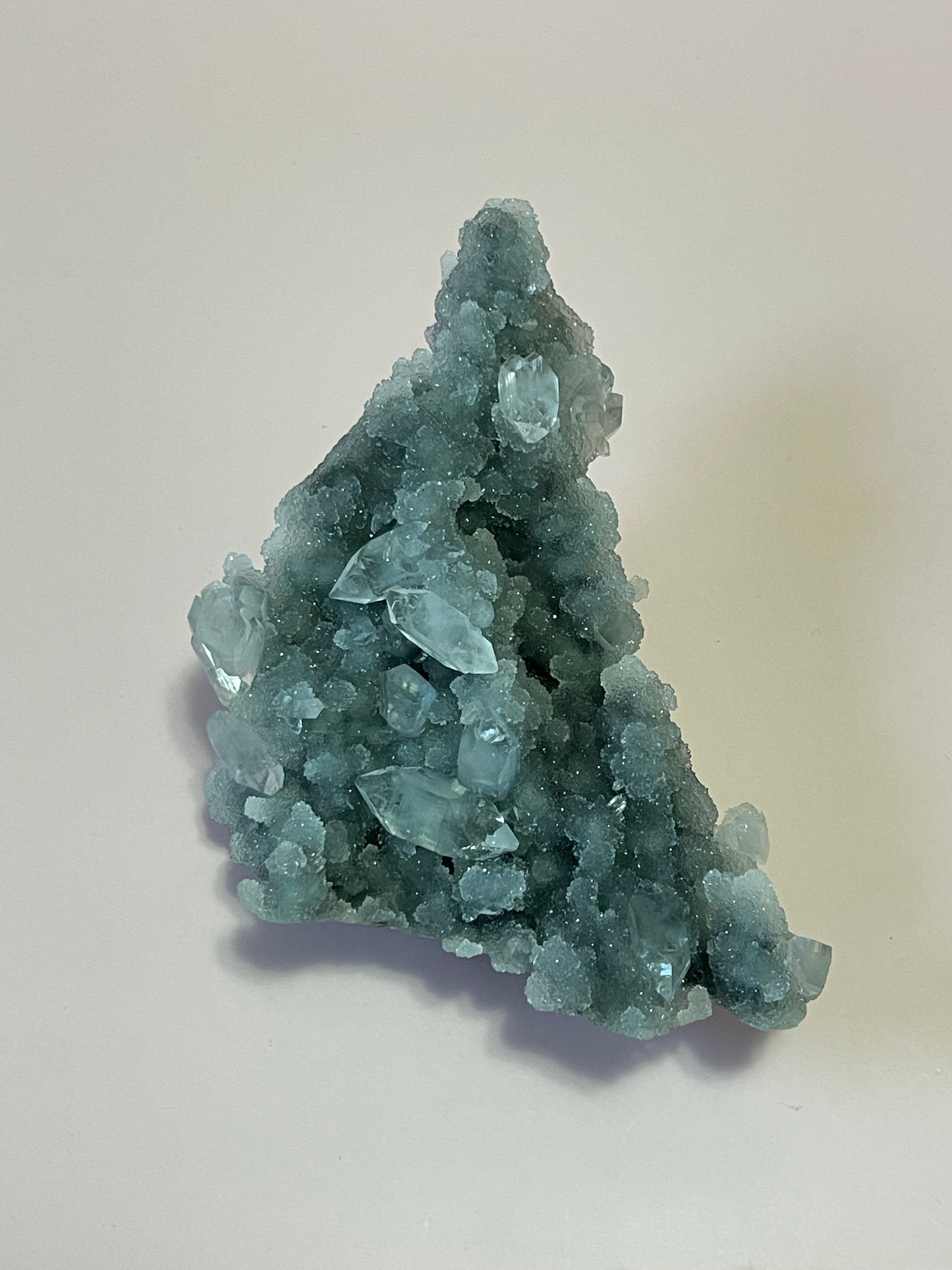 Green chalcedony crystal with Diamond apophyllite druzy crystal stalactite crystal zeolite specimen crystal home decor gift for home
