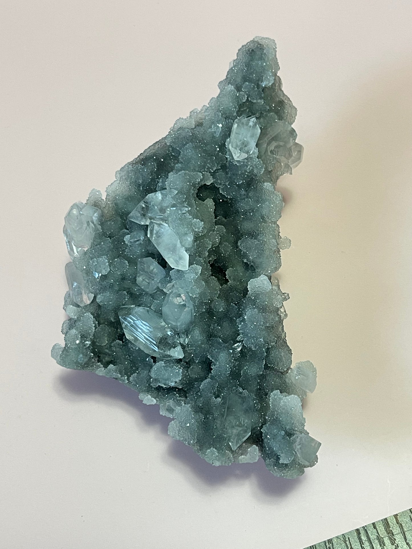Green chalcedony crystal with Diamond apophyllite druzy crystal stalactite crystal zeolite specimen crystal home decor gift for home