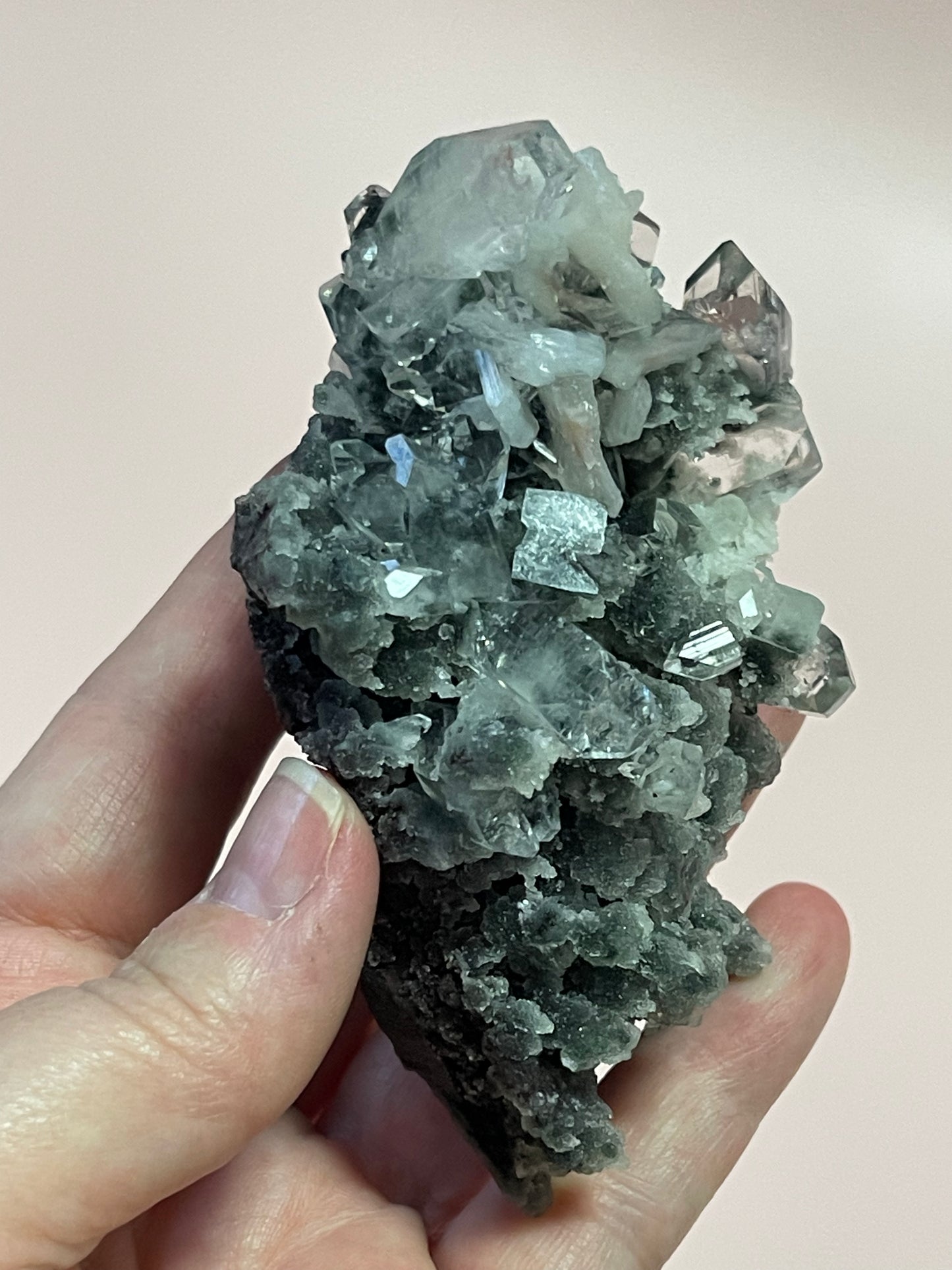 Black Chalcedony with Apophyllite, Stilbite and Heulandite Druzy Chalcedony Crystal Zeolite Specimen Crystal Home Decor Meditation Crystal