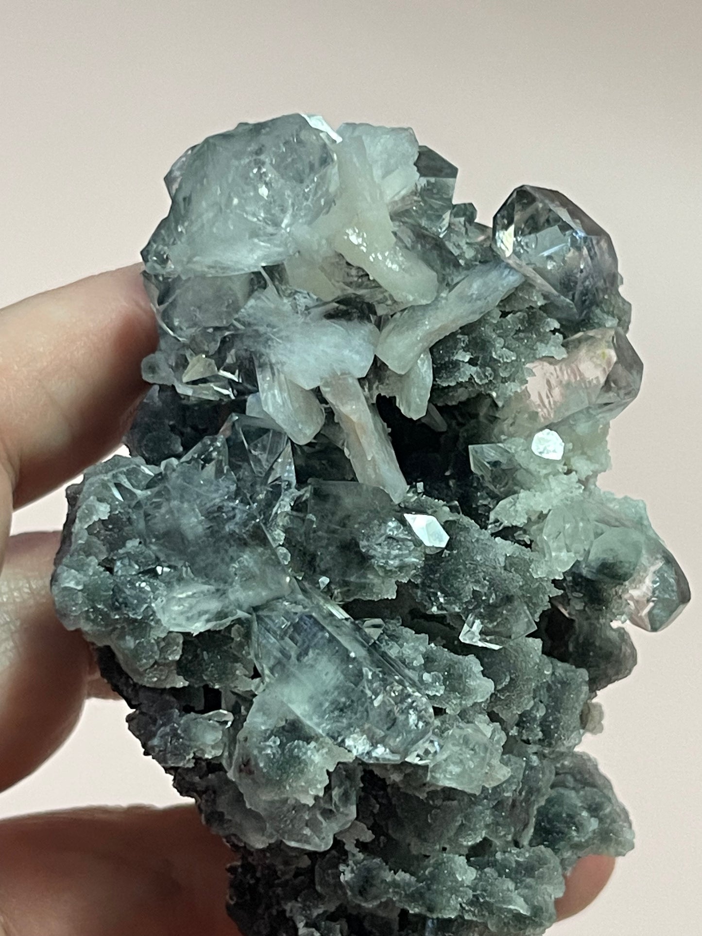 Black Chalcedony with Apophyllite, Stilbite and Heulandite Druzy Chalcedony Crystal Zeolite Specimen Crystal Home Decor Meditation Crystal