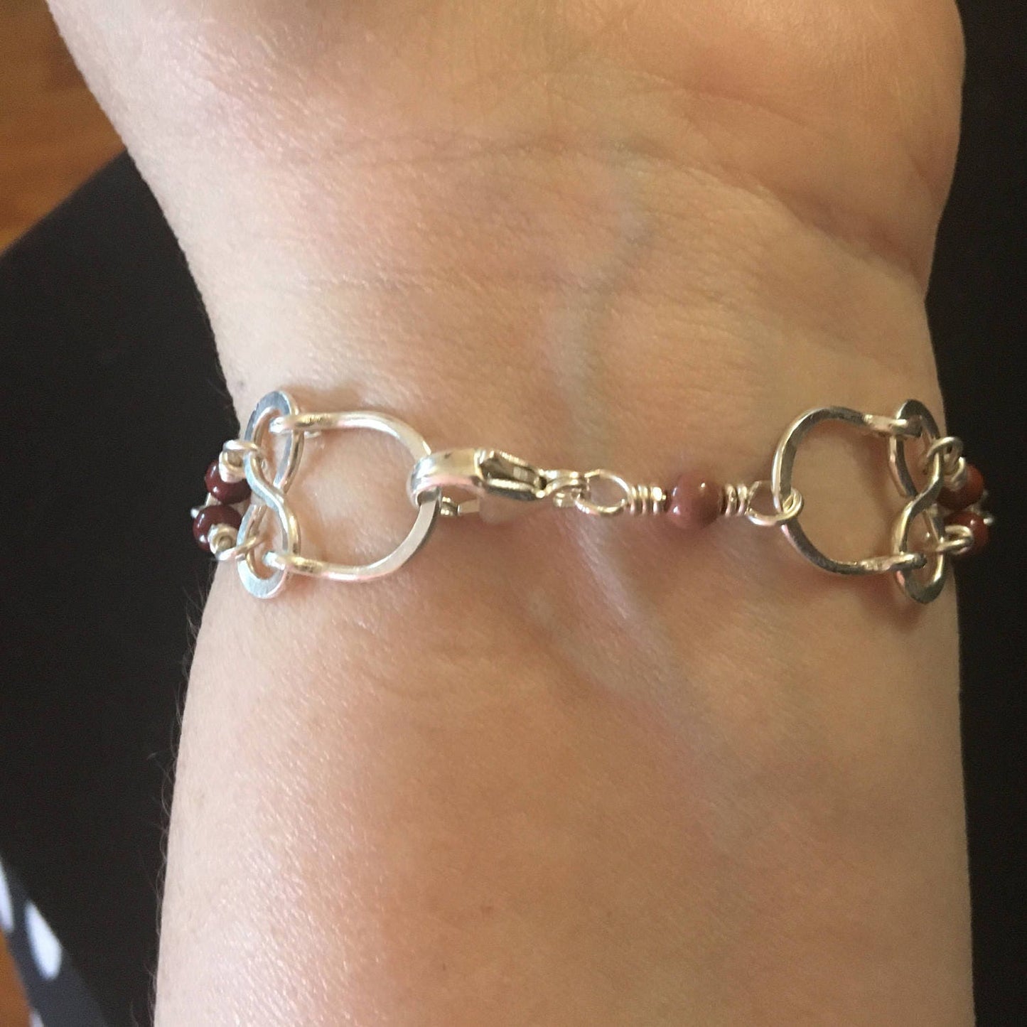 Gorgeous Rustic Earthy Sterling Silver Bracelet Boho Bracelet