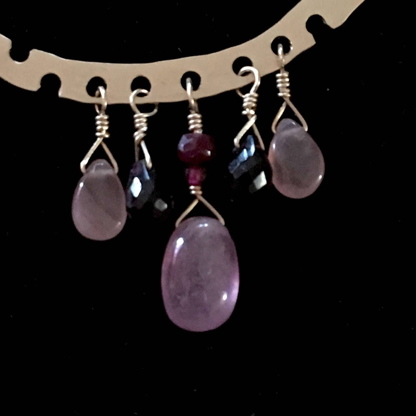 14k GF Sweetest Gemstone Necklace with Rubies FREE Shipping to USA!