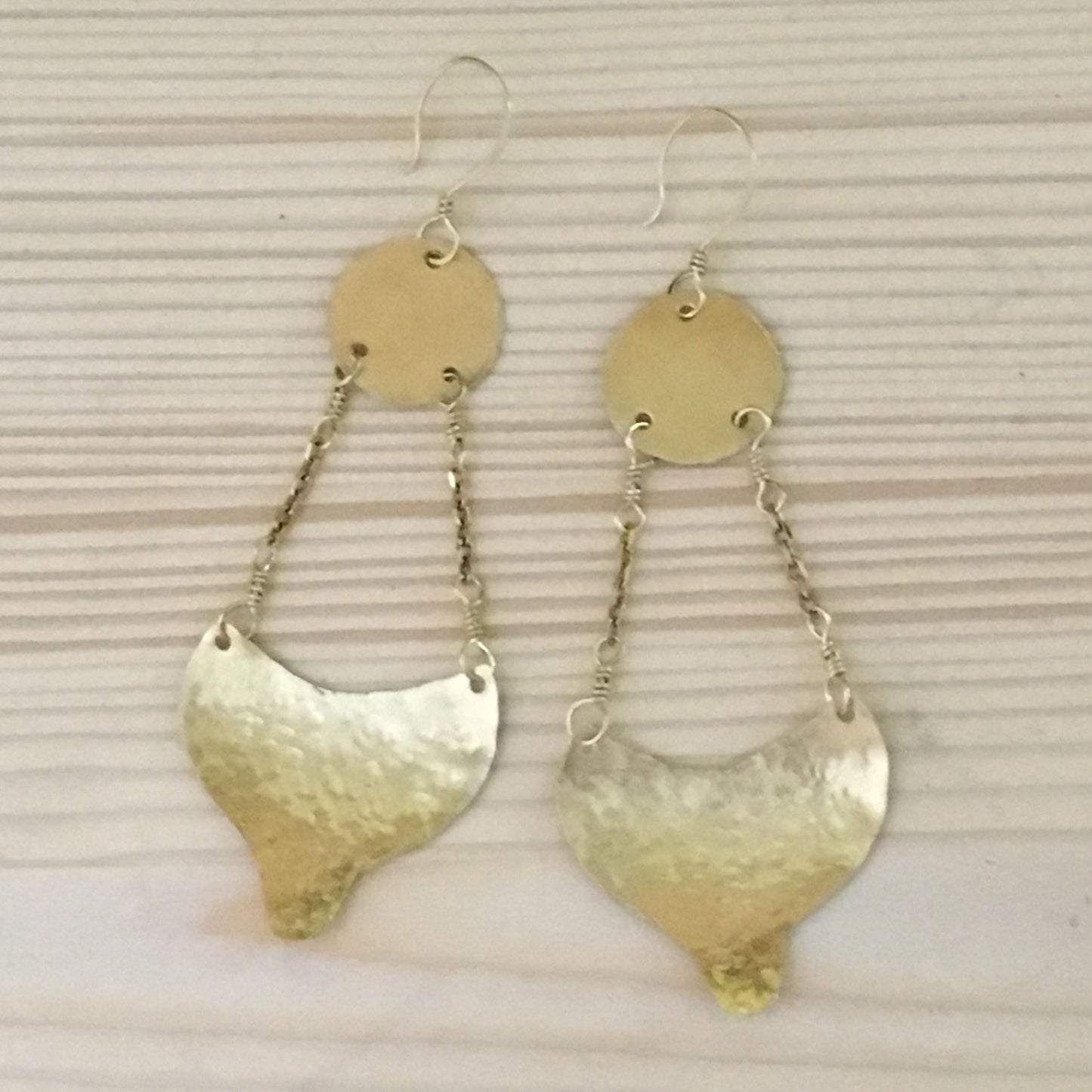 Big SAHARA brass earrings boho bohemian golden earrings