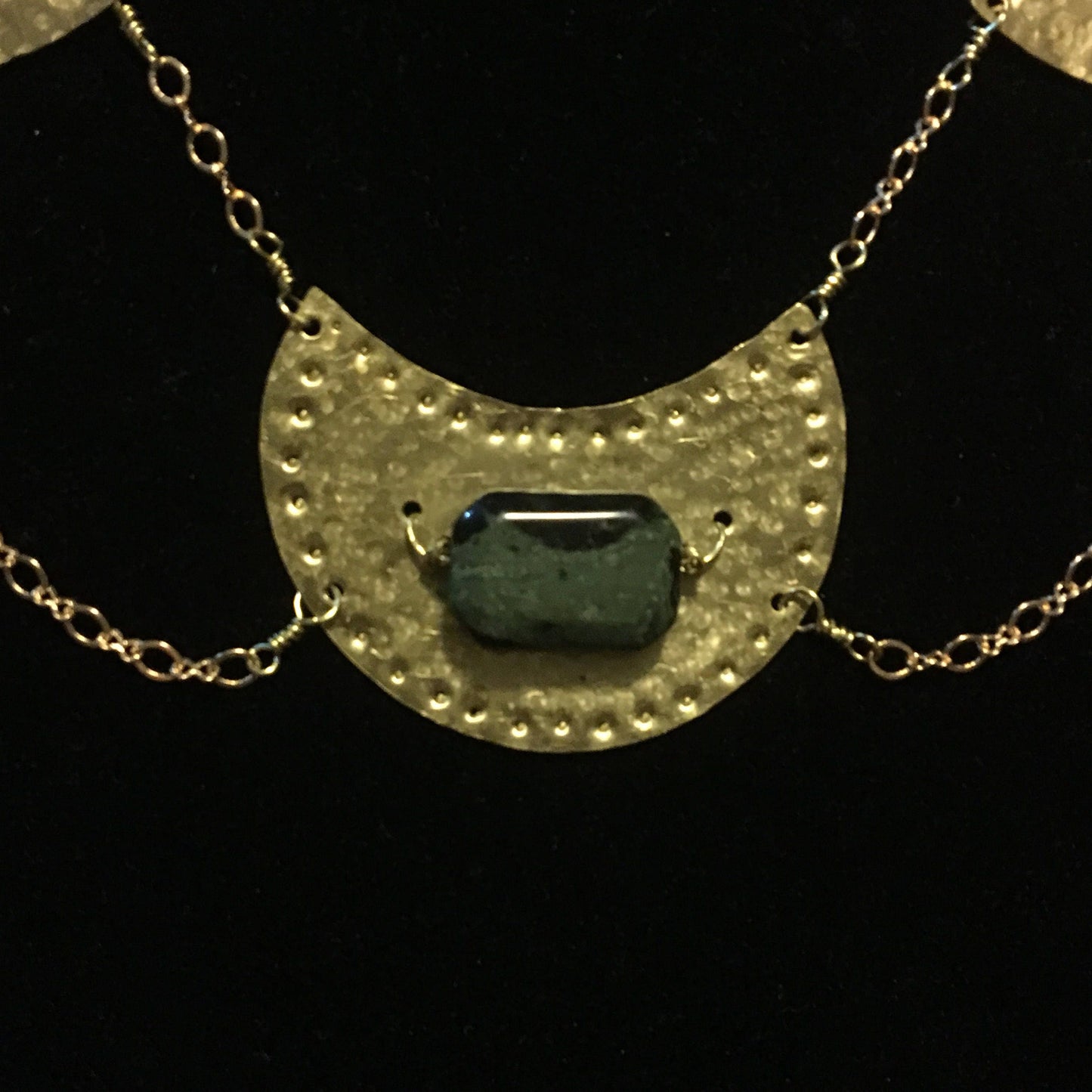 Bedouine style Statement Necklace Brass Boho Necklace