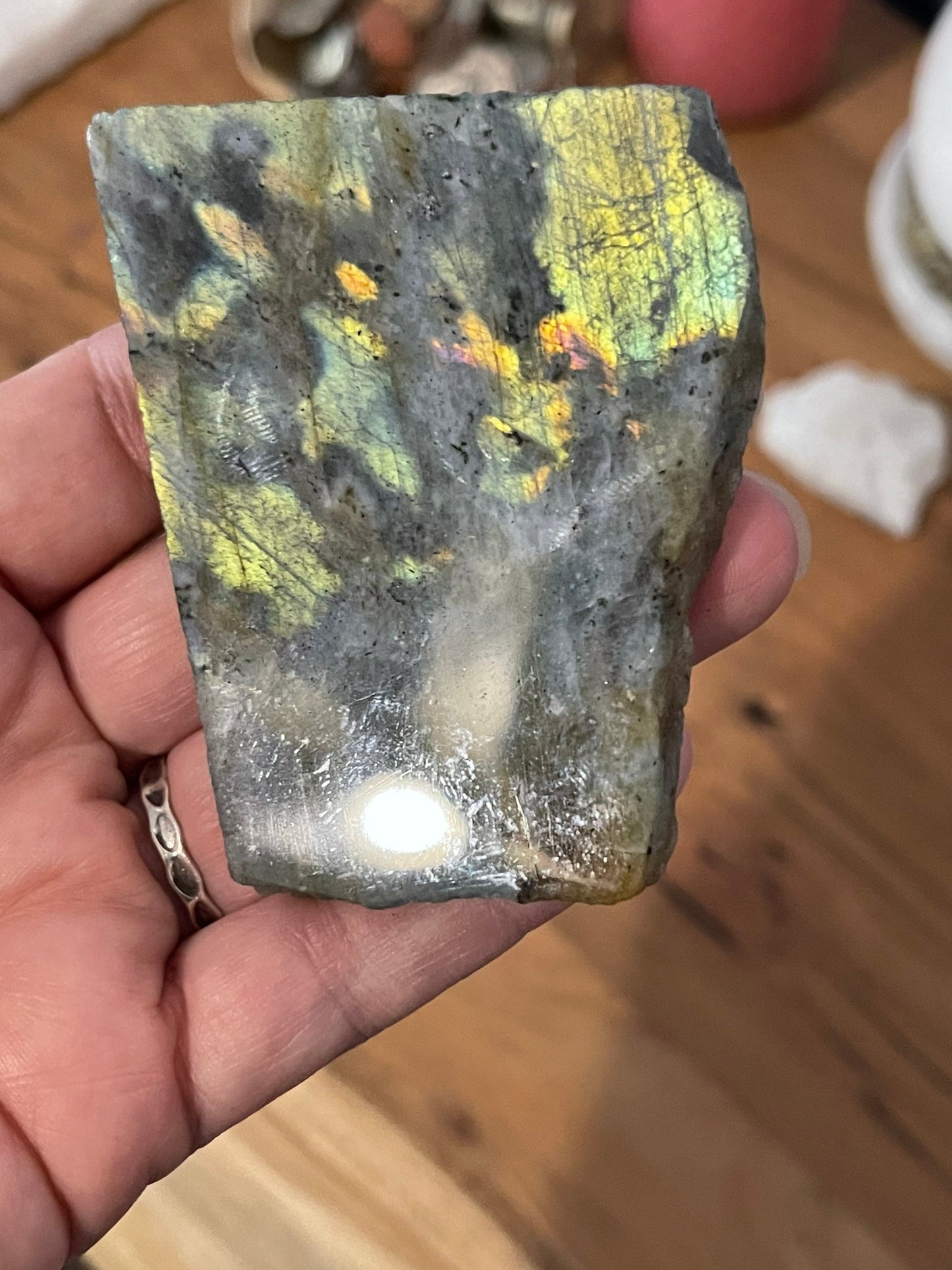 Palm Sizes Labradorite Slab Healing Crystal