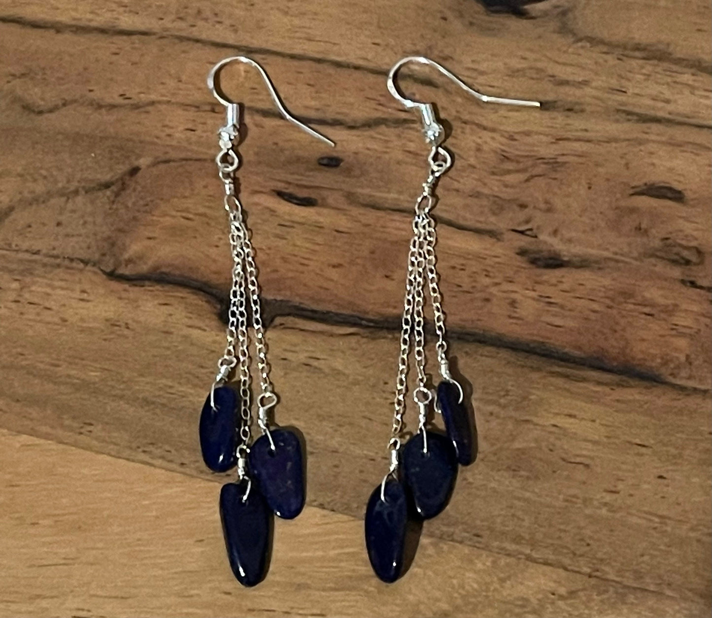 Lapis and Sterling Silver Earrings