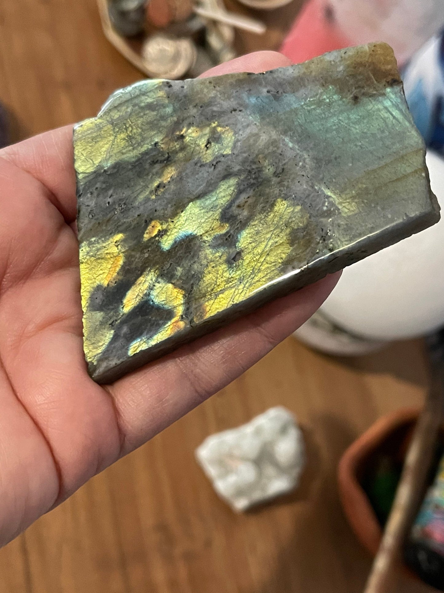 Palm Sizes Labradorite Slab Healing Crystal