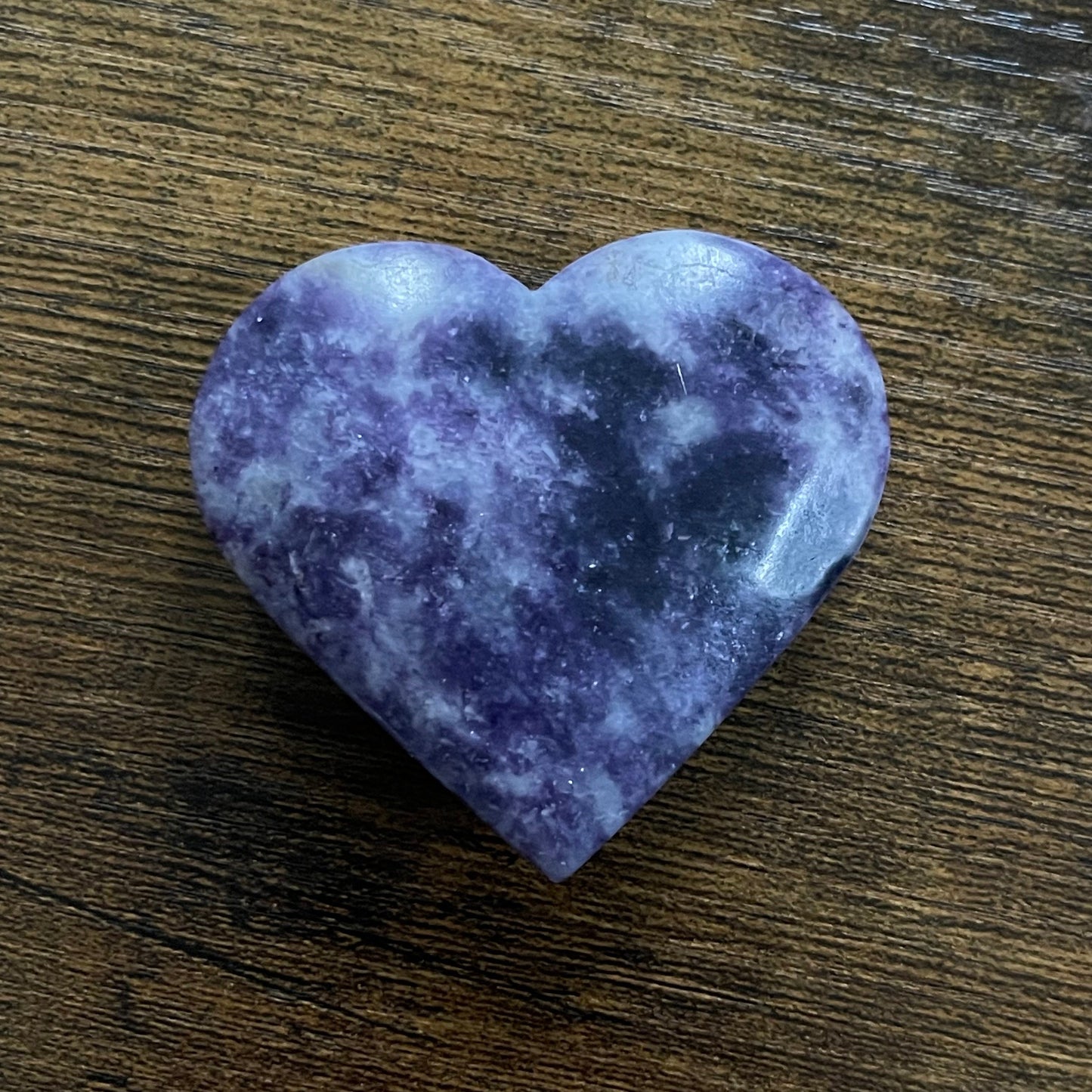 Natural Lepidolite Heart-Purple Healing Crystal-Gemstone Heart-Home Decoration