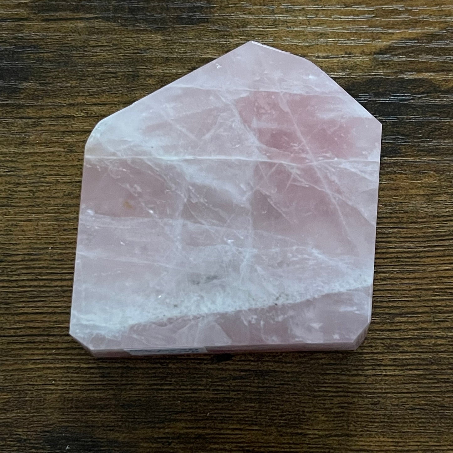 Rose Quartz Cut Base Freeform hand carved rose quartz crystal